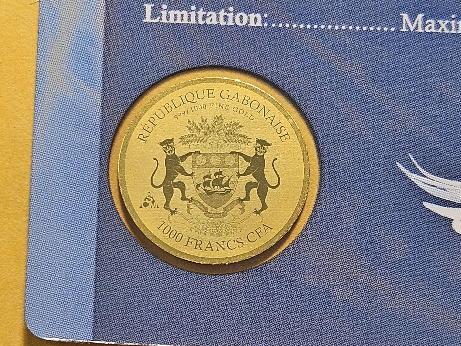 GOLD! GEM Proof Republic of Gabon Gold 1000 Francs - 4