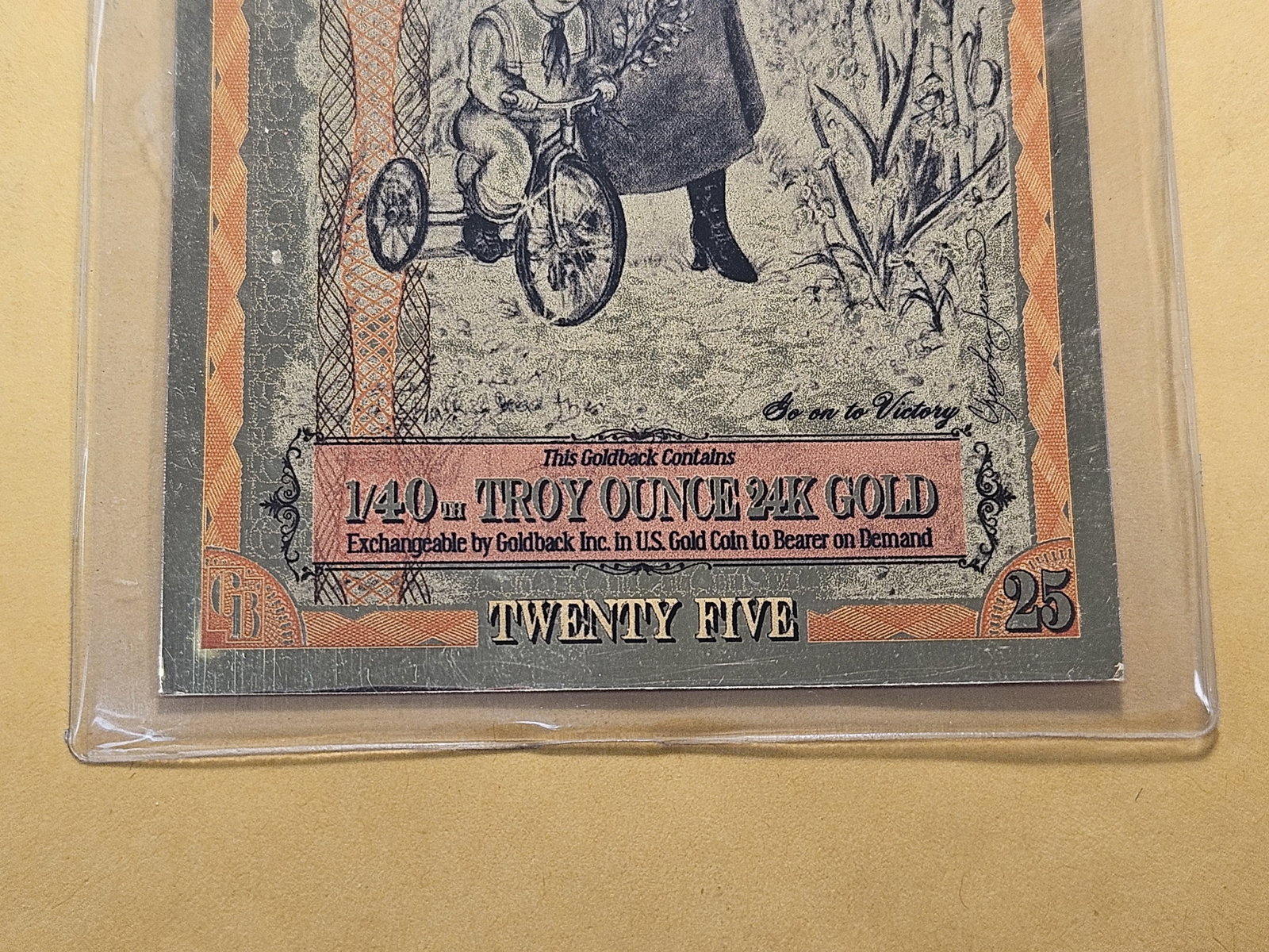 GOLD! 2023 Utah Twenty-five Goldback Note - 2