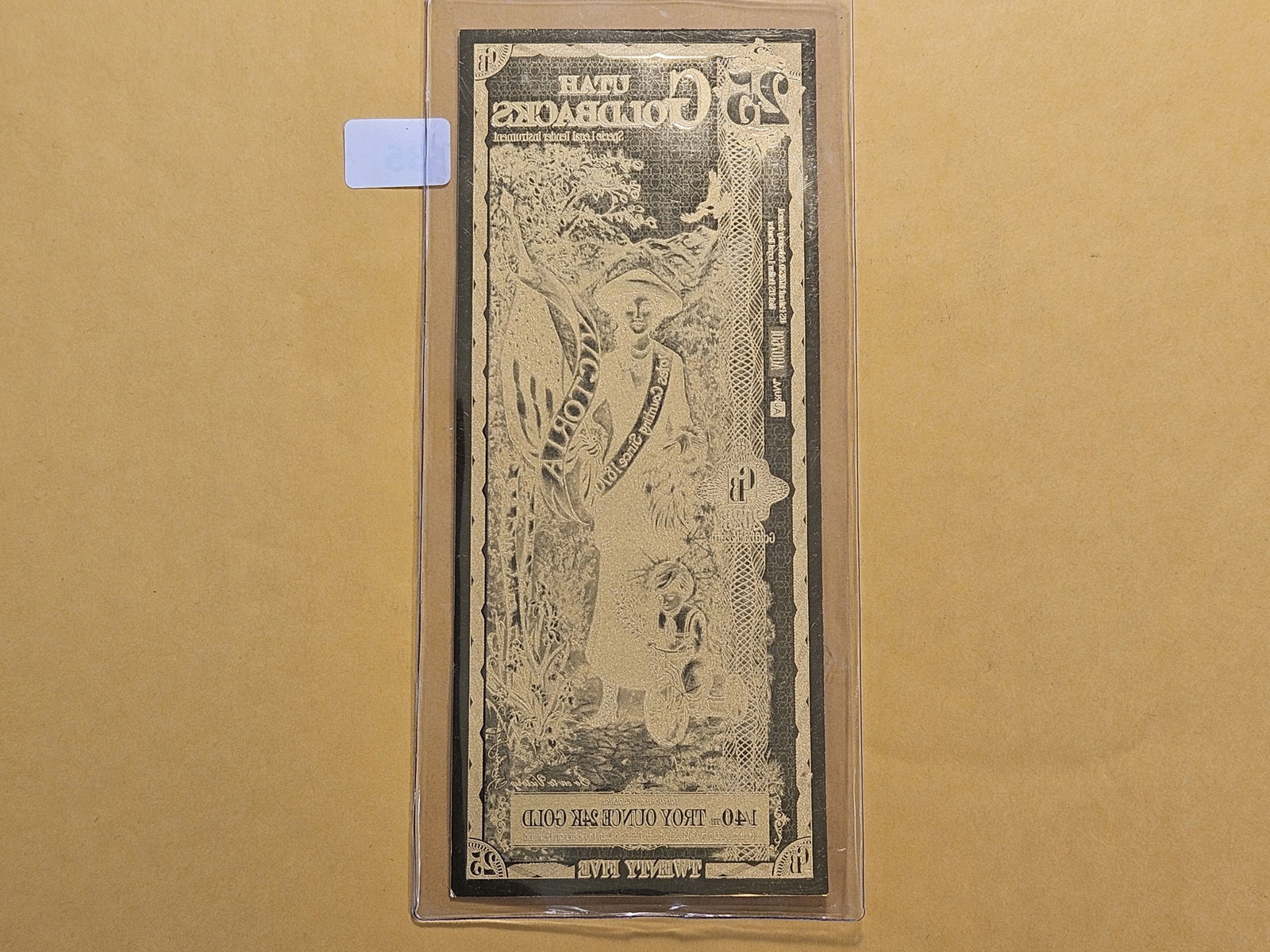 GOLD! 2023 Utah Twenty-five Goldback Note - 3