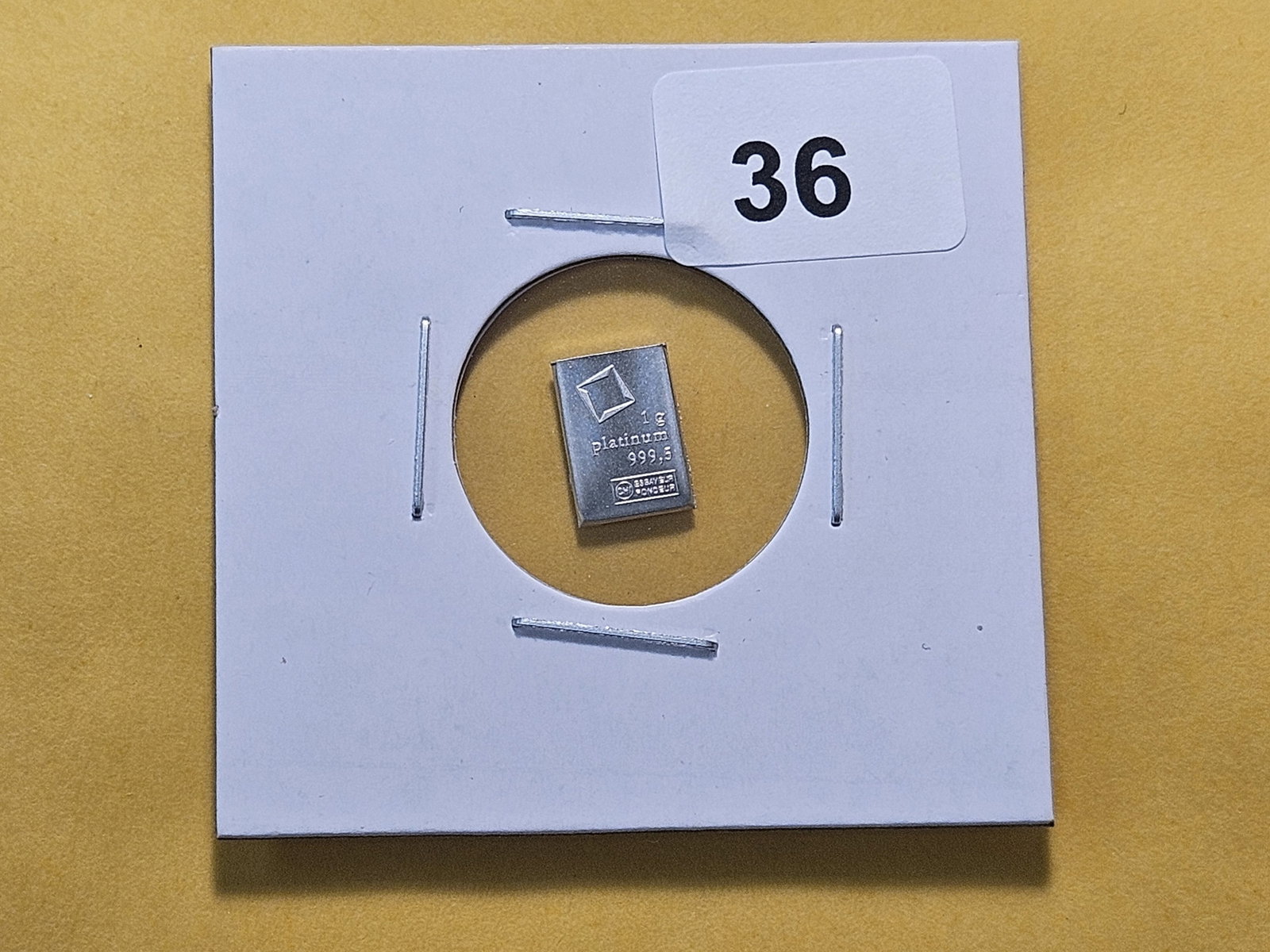 PLATINUM! Valcambi Suisse One Gram .9995 Fine Platinum Bar - 2