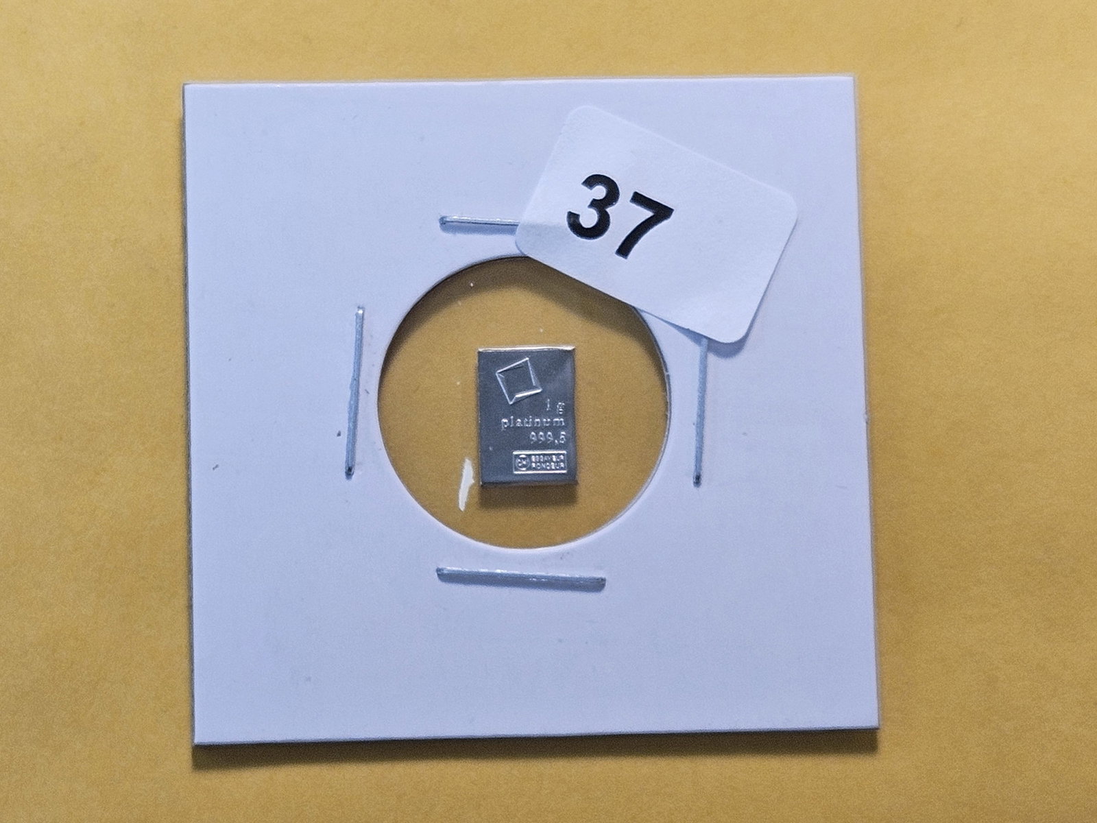 PLATINUM! Valcambi Suisse One Gram .9995 Fine Platinum Bar - 2