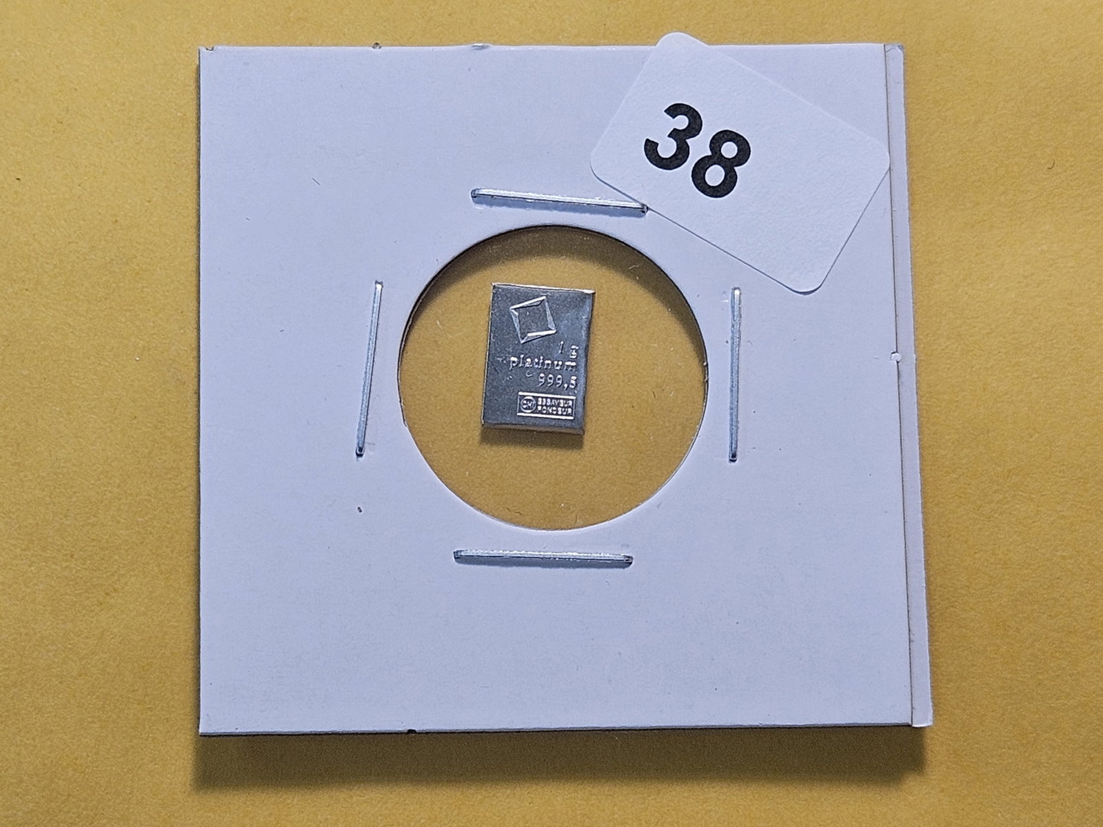 PLATINUM! Valcambi Suisse One Gram .9995 Fine Platinum Bar - 2