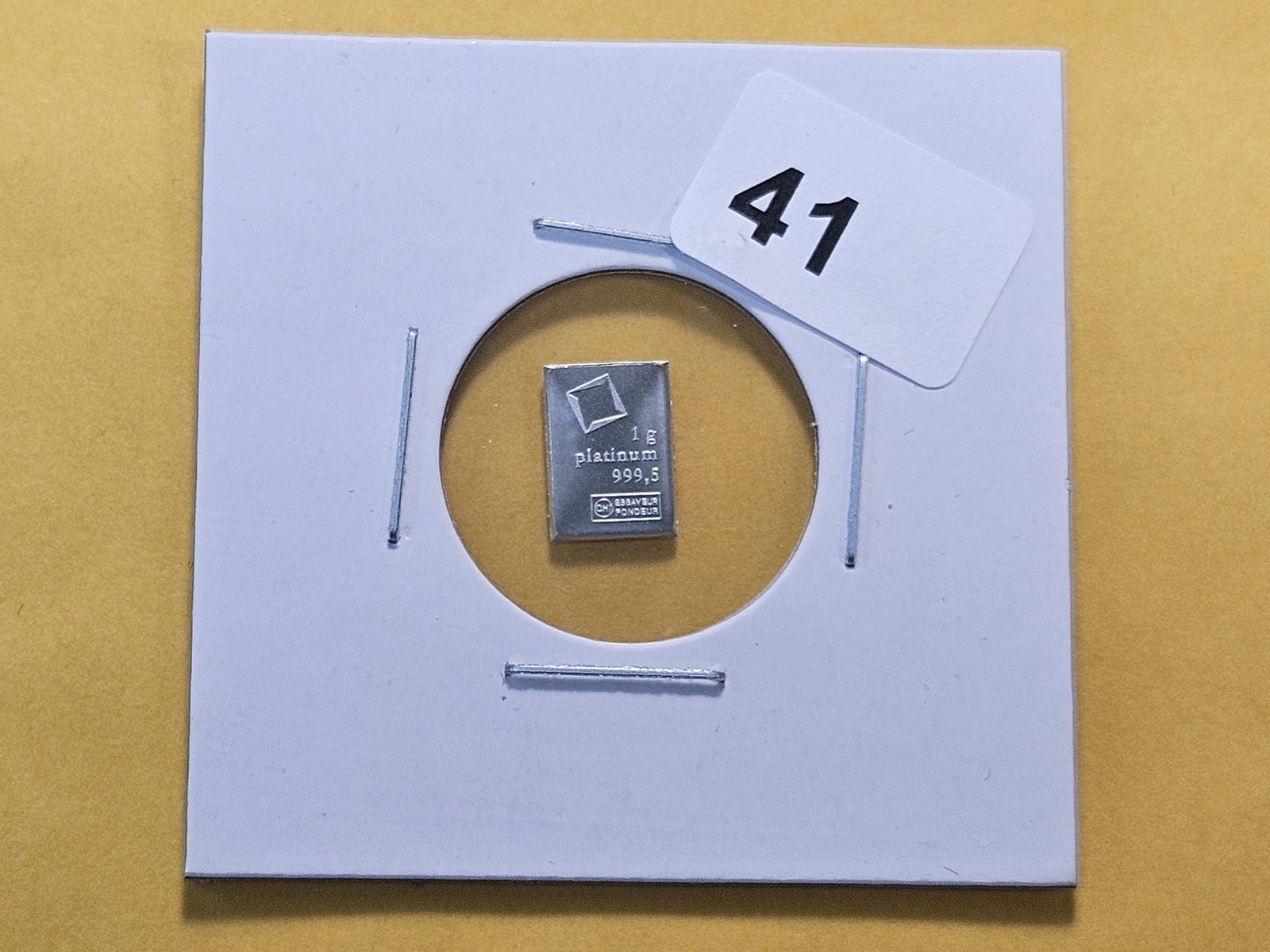 PLATINUM! Valcambi Suisse One Gram .9995 Fine Platinum Bar - 2