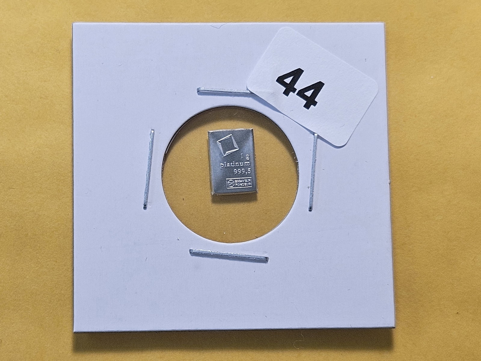 PLATINUM! Valcambi Suisse One Gram .9995 Fine Platinum Bar - 2