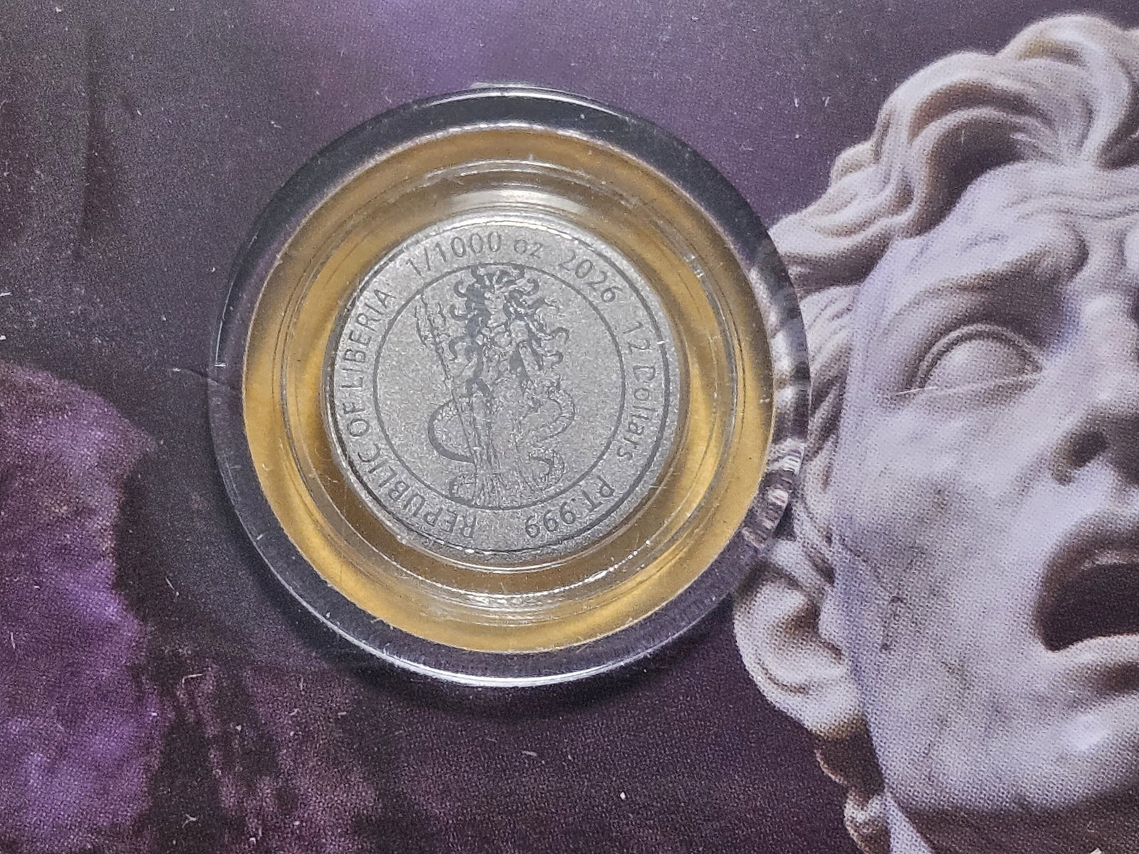 PLATINUM! GEM Brilliant Uncirculated 2026 Liberia Platinum Twelve Dollars - 4