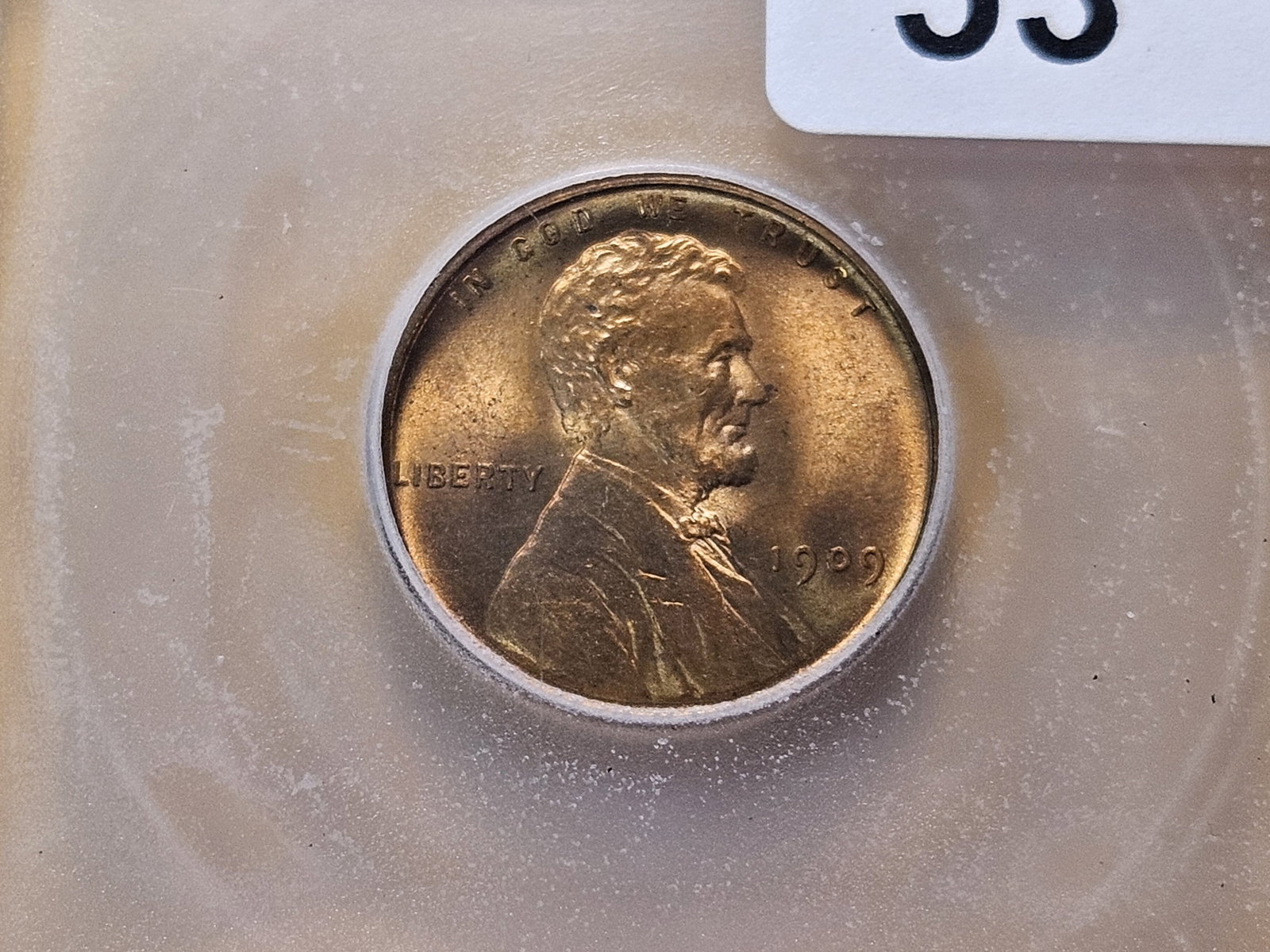 GEM! ICG 1909-VDB Lincoln Wheat Cent in Mint State 65 Red: First Year Issue! Nice cartwheel