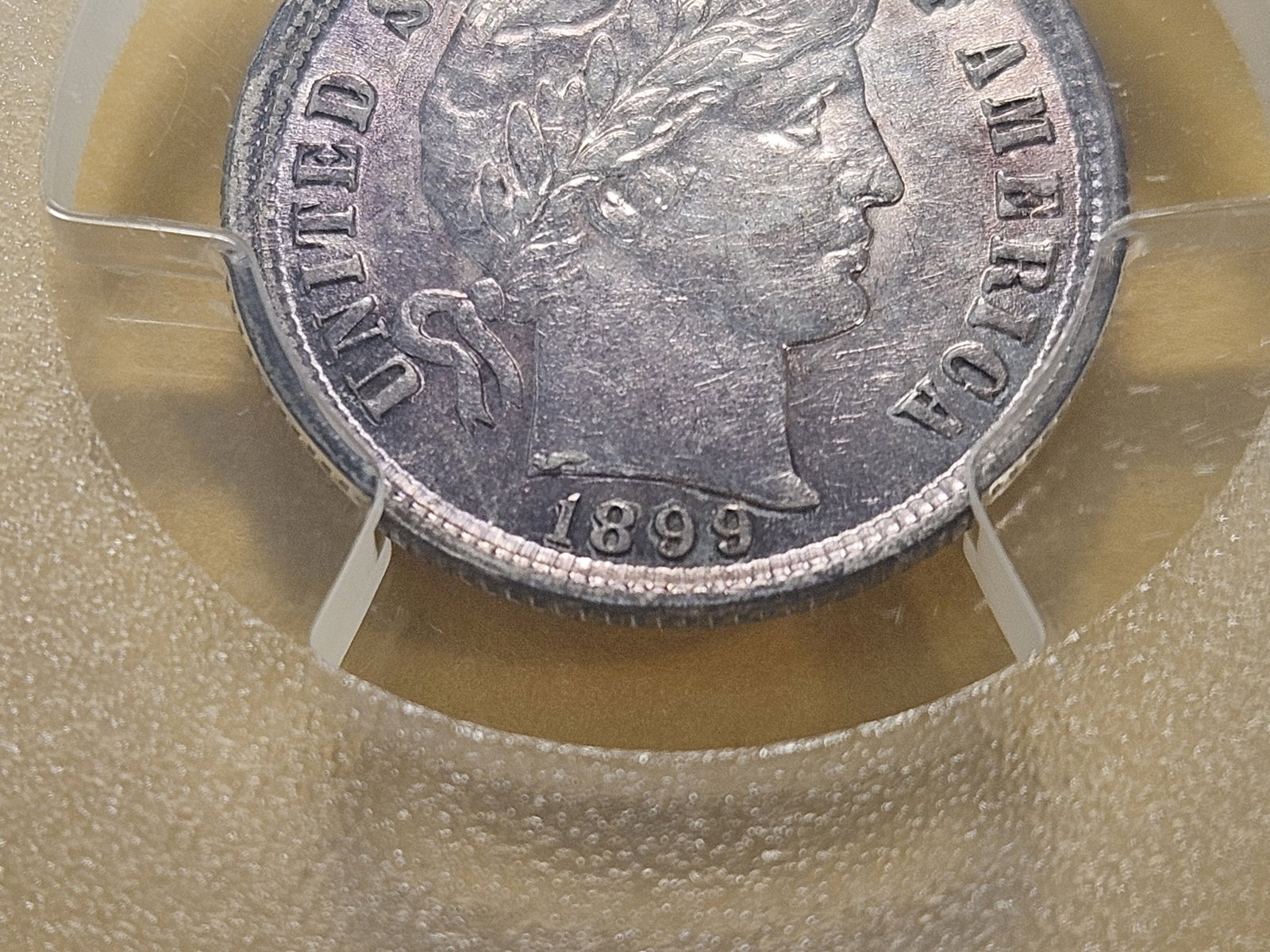 MINT ERROR! PCGS 1899 Barber Silver Dime in About Uncirculated 53 - 2