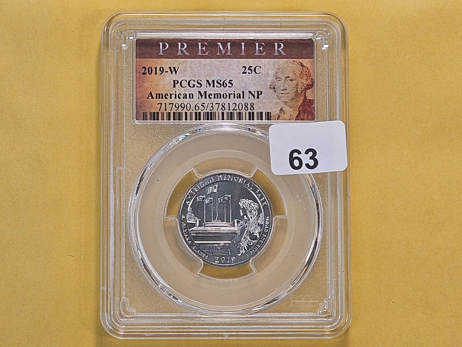 GEM! PCGS 2019-W Washington Quarter in Mint State 65 - 2