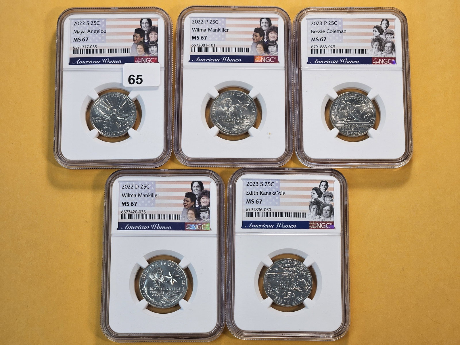 SUPERB GEM! Five NGC Washington Quarters in Mint State 67 (1 of 7)