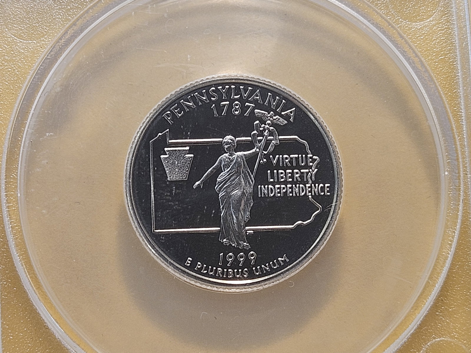 PERFECT! Two ANACS Washington Quarters in Proof 70 Deep Cameo - 3