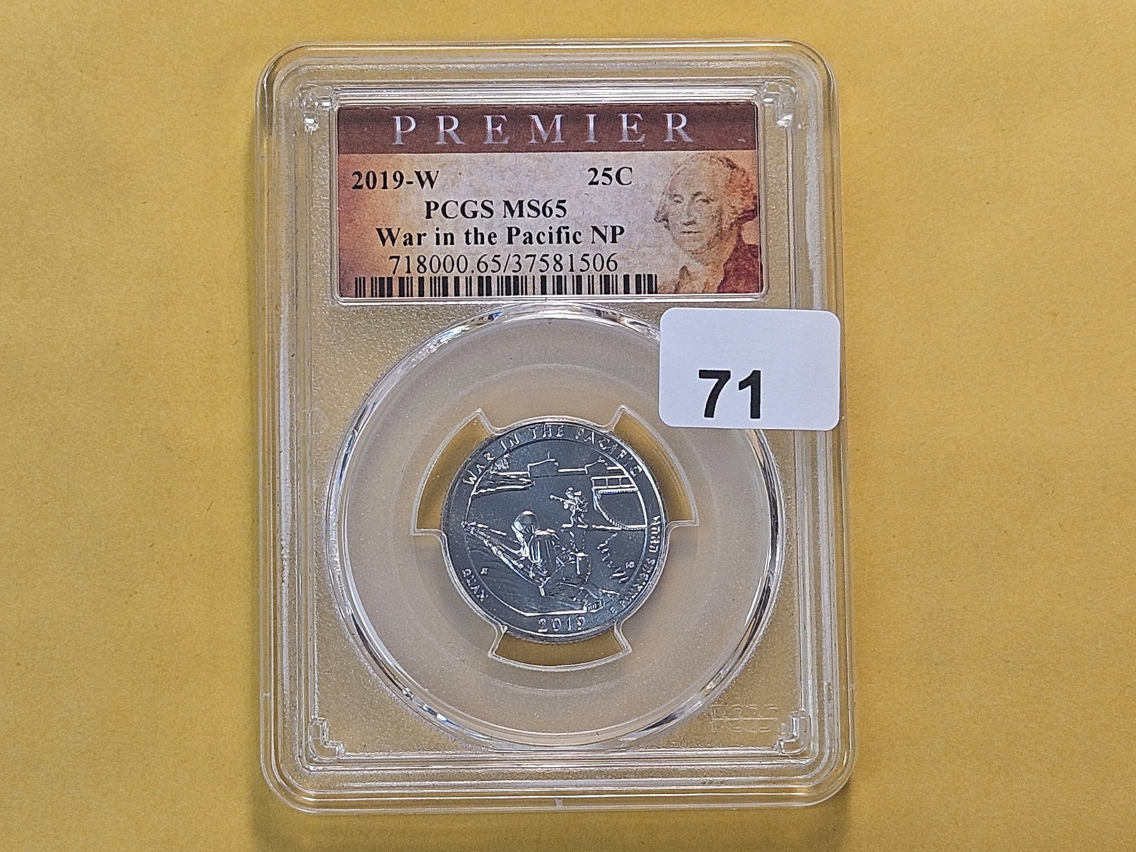 GEM! PCGS 2019-W Washington Quarter in Mint State 65 - 2