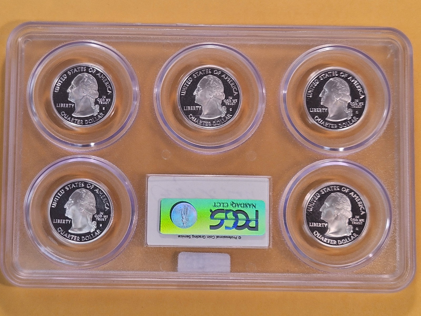 PCGS 2005-S Washington Silver Quarter 5-Coin Set in Proof 69 Deep Cameo - 7