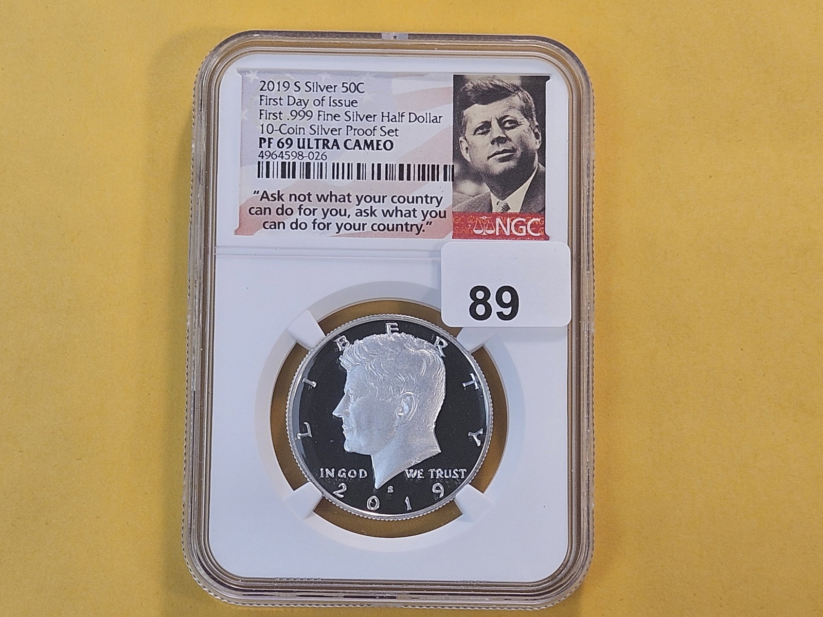 NGC 2019-S Kennedy Silver Half Dollar in Proof 69 Ultra Cameo - 2