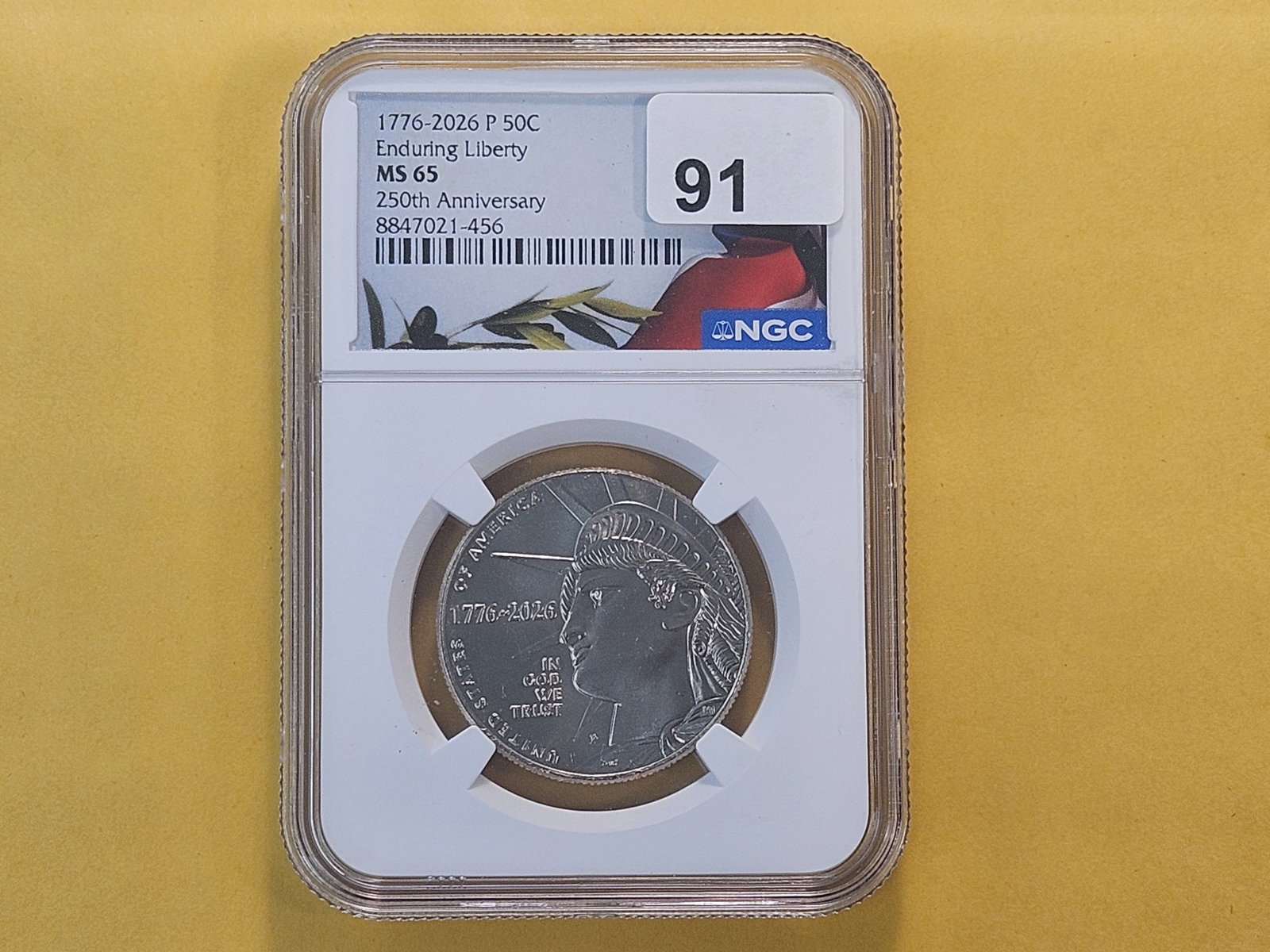 GEM! NGC 2026 Enduring Liberty Commemorative Half Dollar in Mint State 65 - 2
