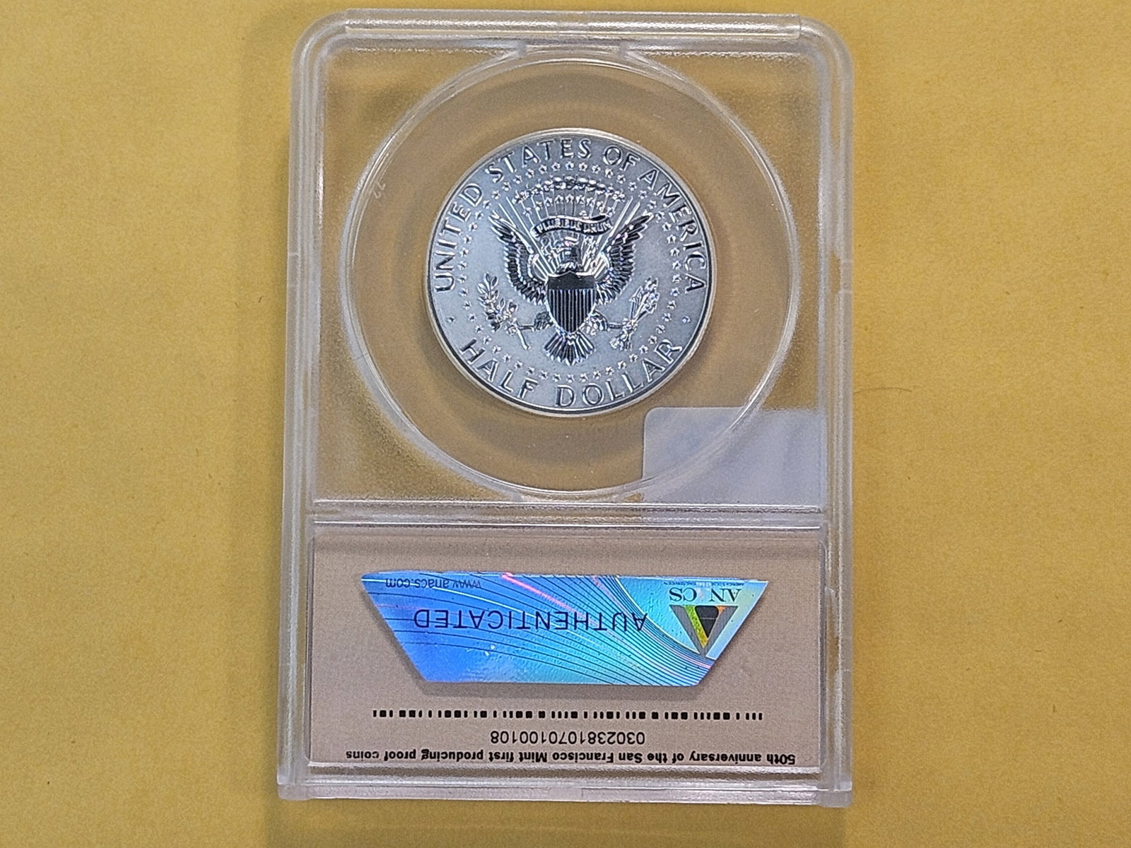 PERFECT! ANACS 2018-S Kennedy Silver half Dollar in Reverse Proof 70 Deep Cameo - 3