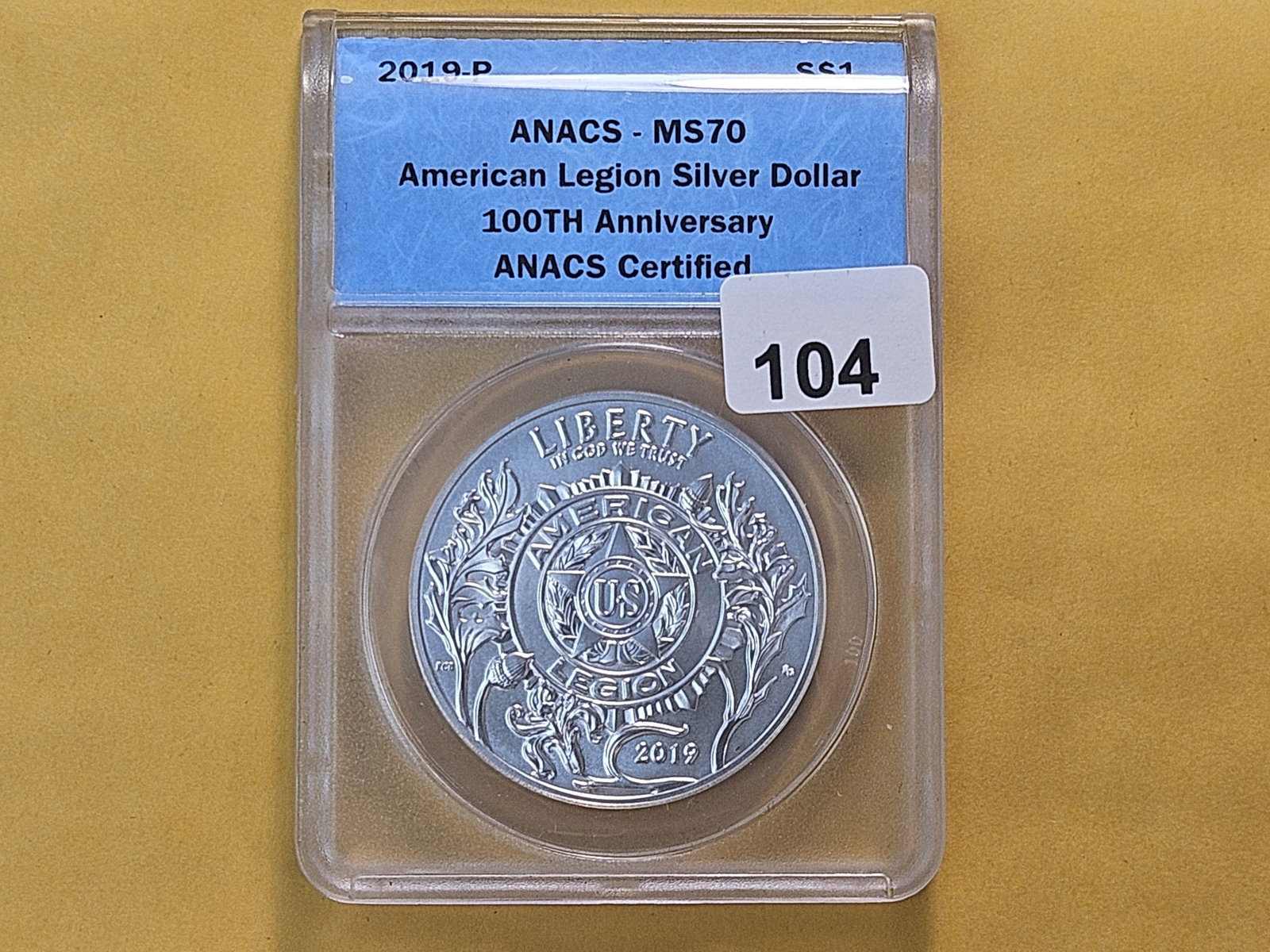PERFECT! ANACS 2019 Commemorative Silver Dollar in Mint State 70 - 2
