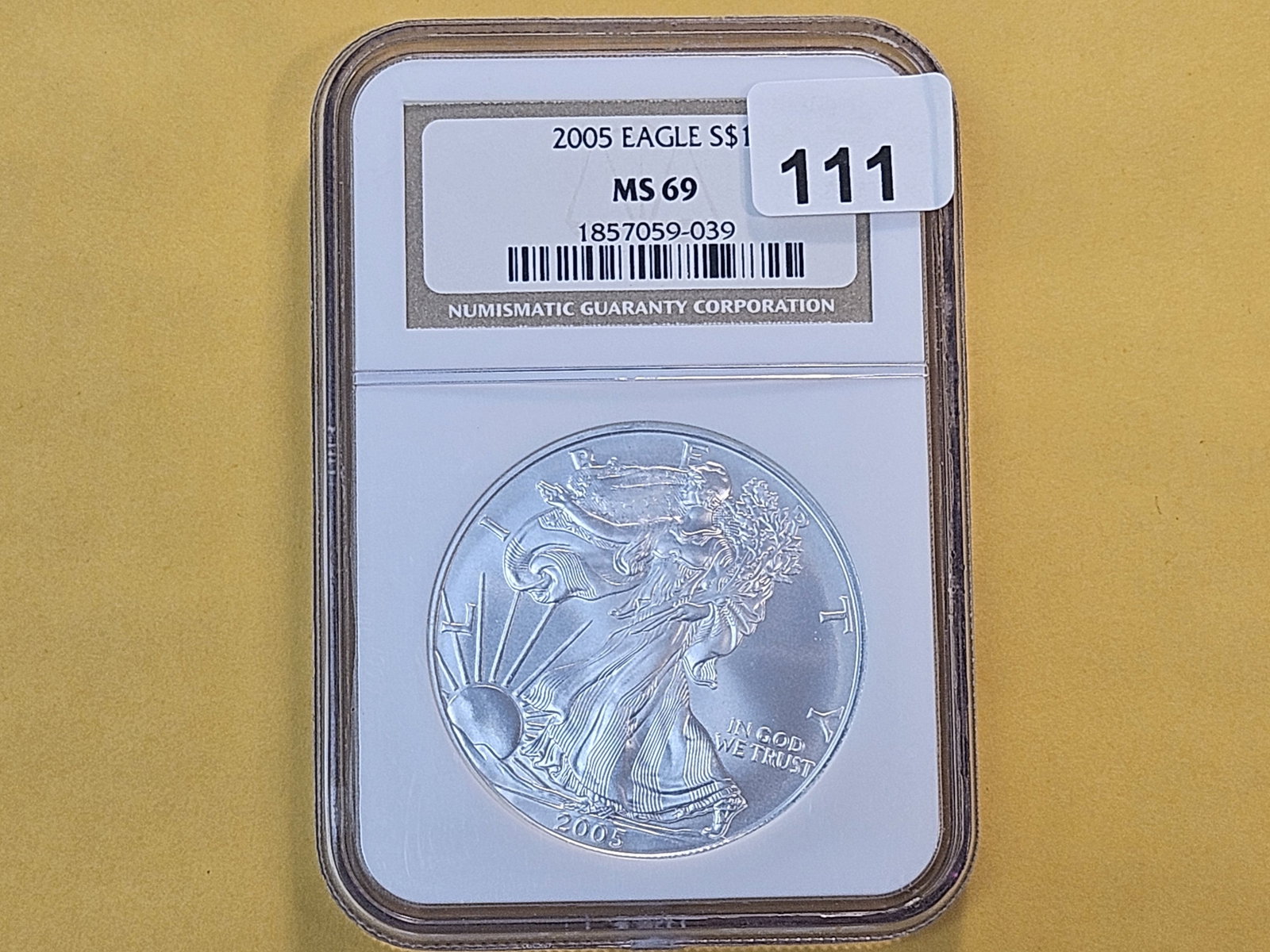 NGC 2005 American Silver Eagle in Mint State 69 - 2