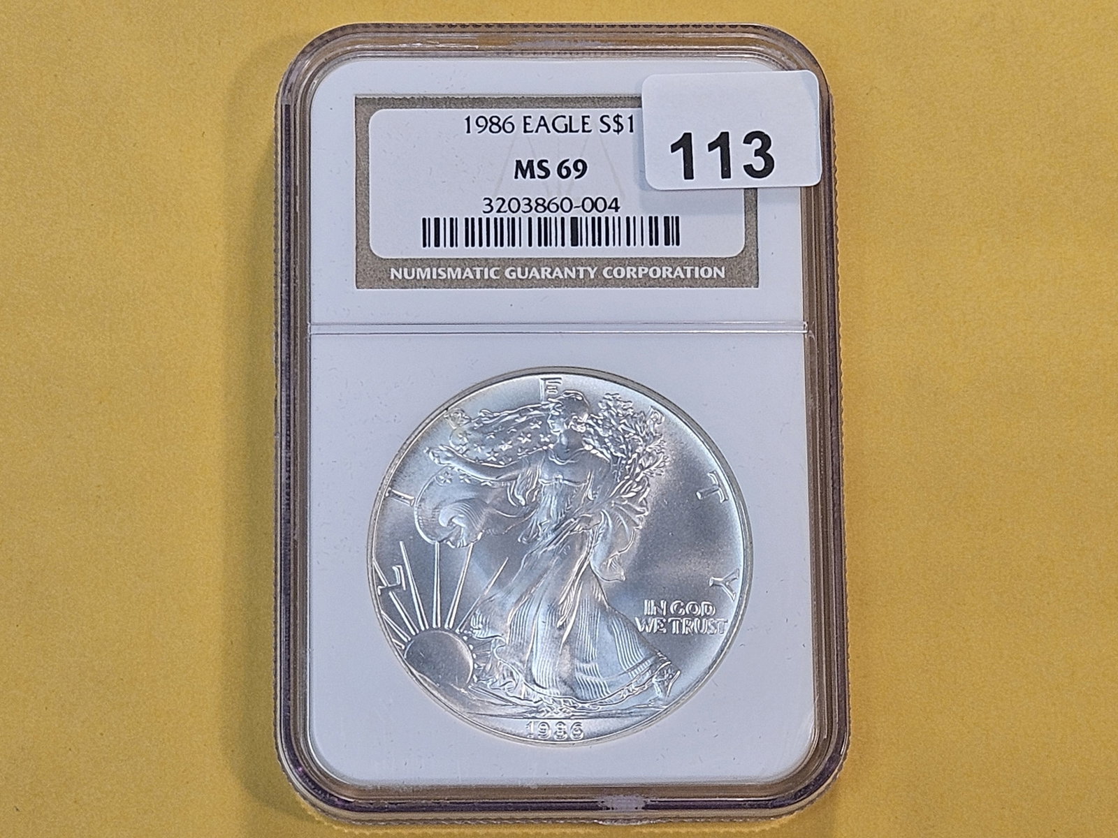 KEY DATE! NGC 1986 American Silver Eagle in Mint State 69 - 2