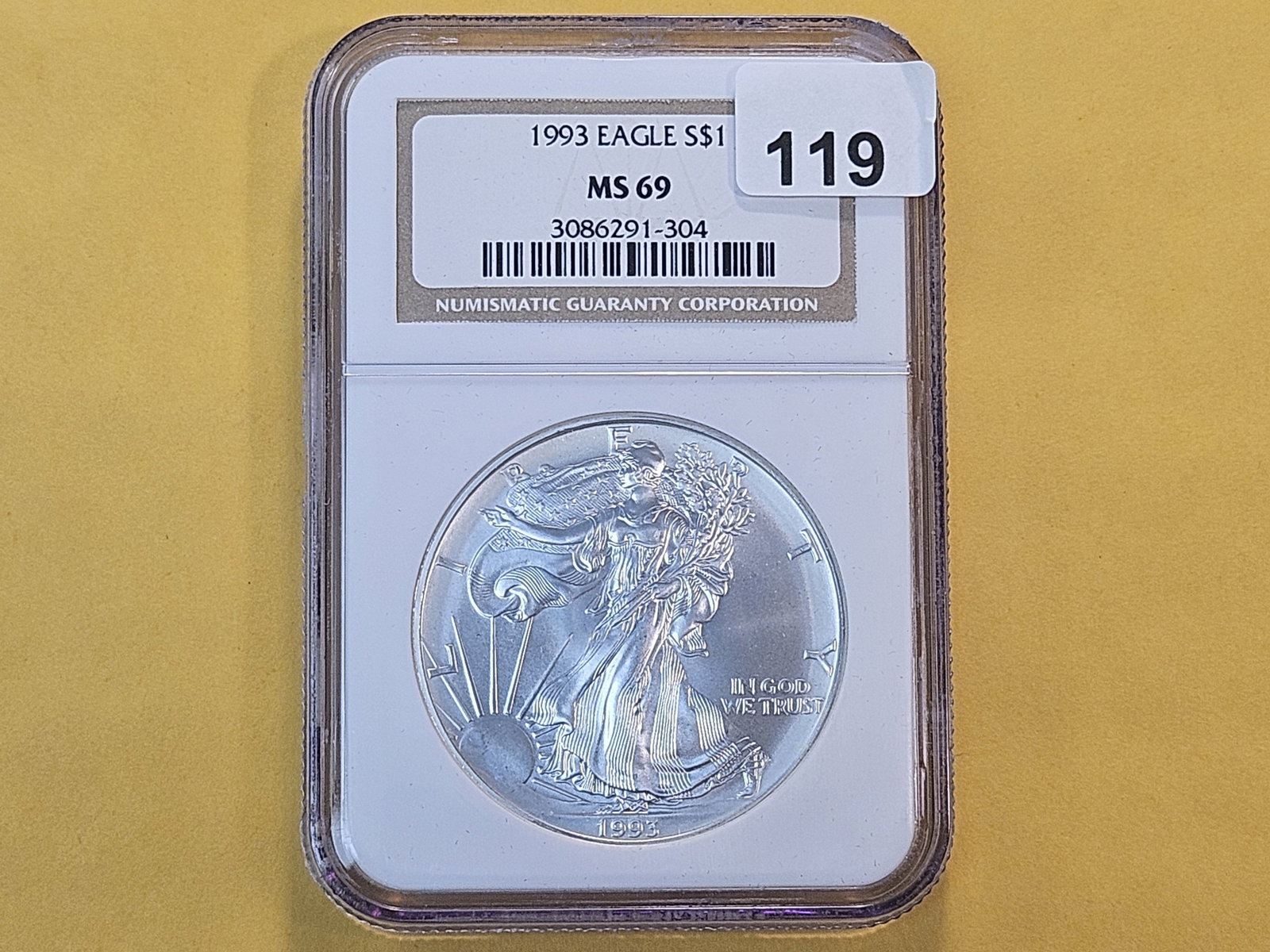 NGC 1993 American Silver Eagle in Mint State 69 - 2