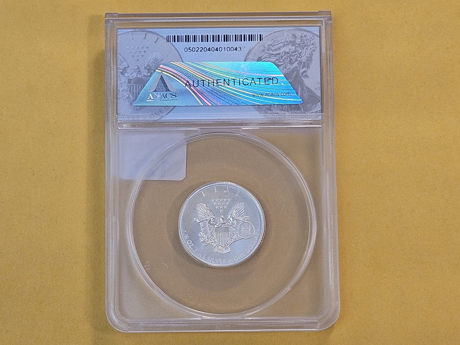 PERFECT! ANACS 2023 Fiji Silver Dollar in Mint State 70 - 3
