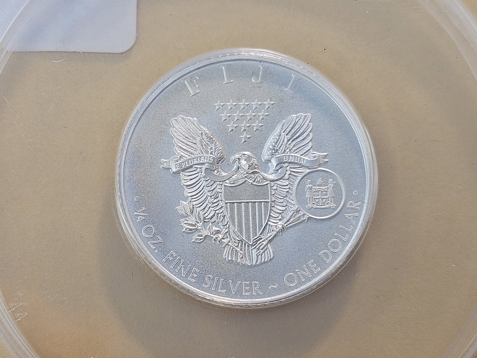 PERFECT! ANACS 2023 Fiji Silver Dollar in Mint State 70 - 4
