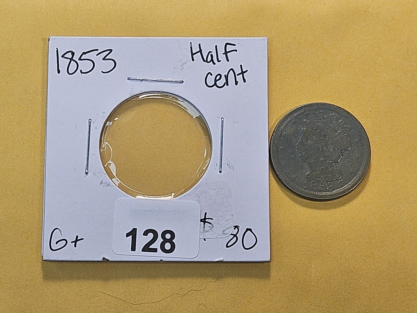 1853 Liberty Head Half Cent - 2