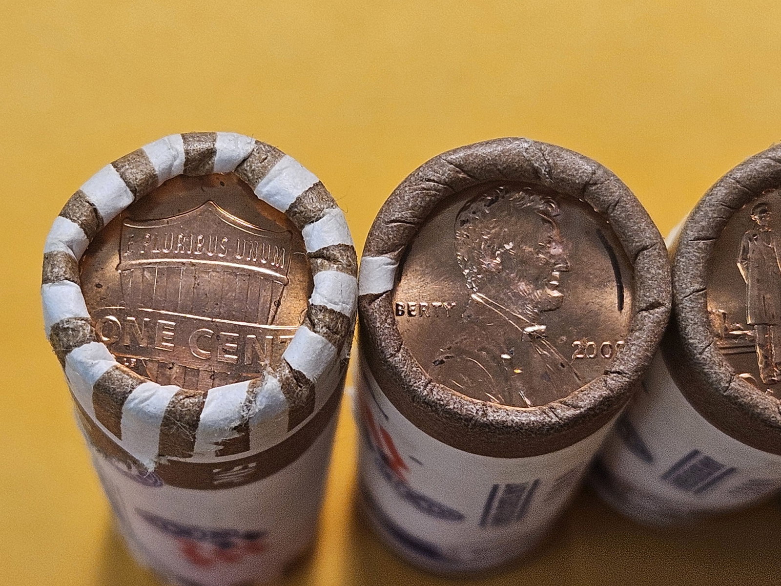 Six Brilliant Uncirculated Mint-wrapped Rolls of Lincoln Cents - 3