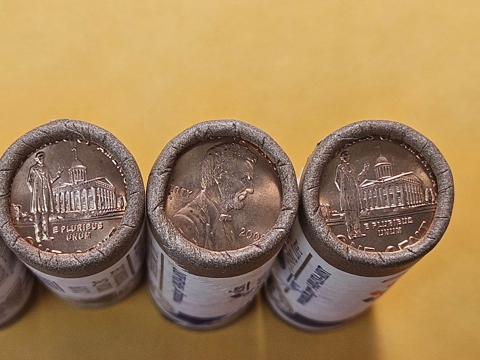 Six Brilliant Uncirculated Mint-wrapped Rolls of Lincoln Cents - 4