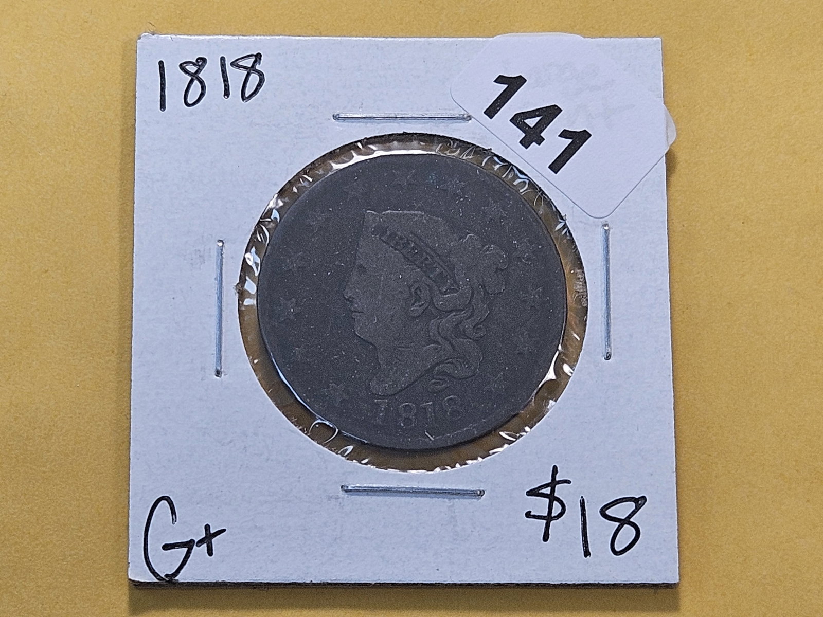 1818 Coronet Head Large Cent - 2