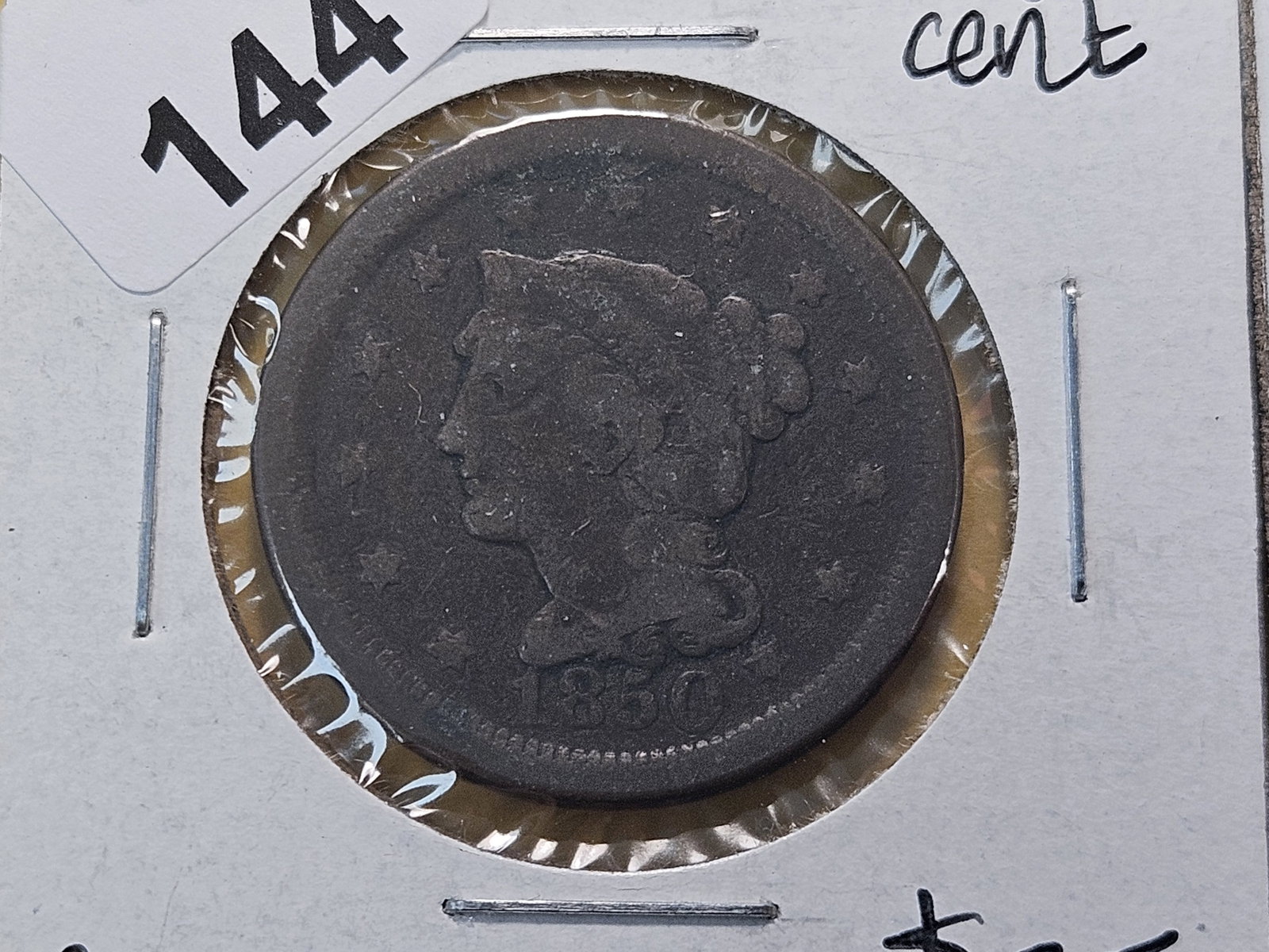 Three Braided Hair and a Coronet Head Large Cents - 2