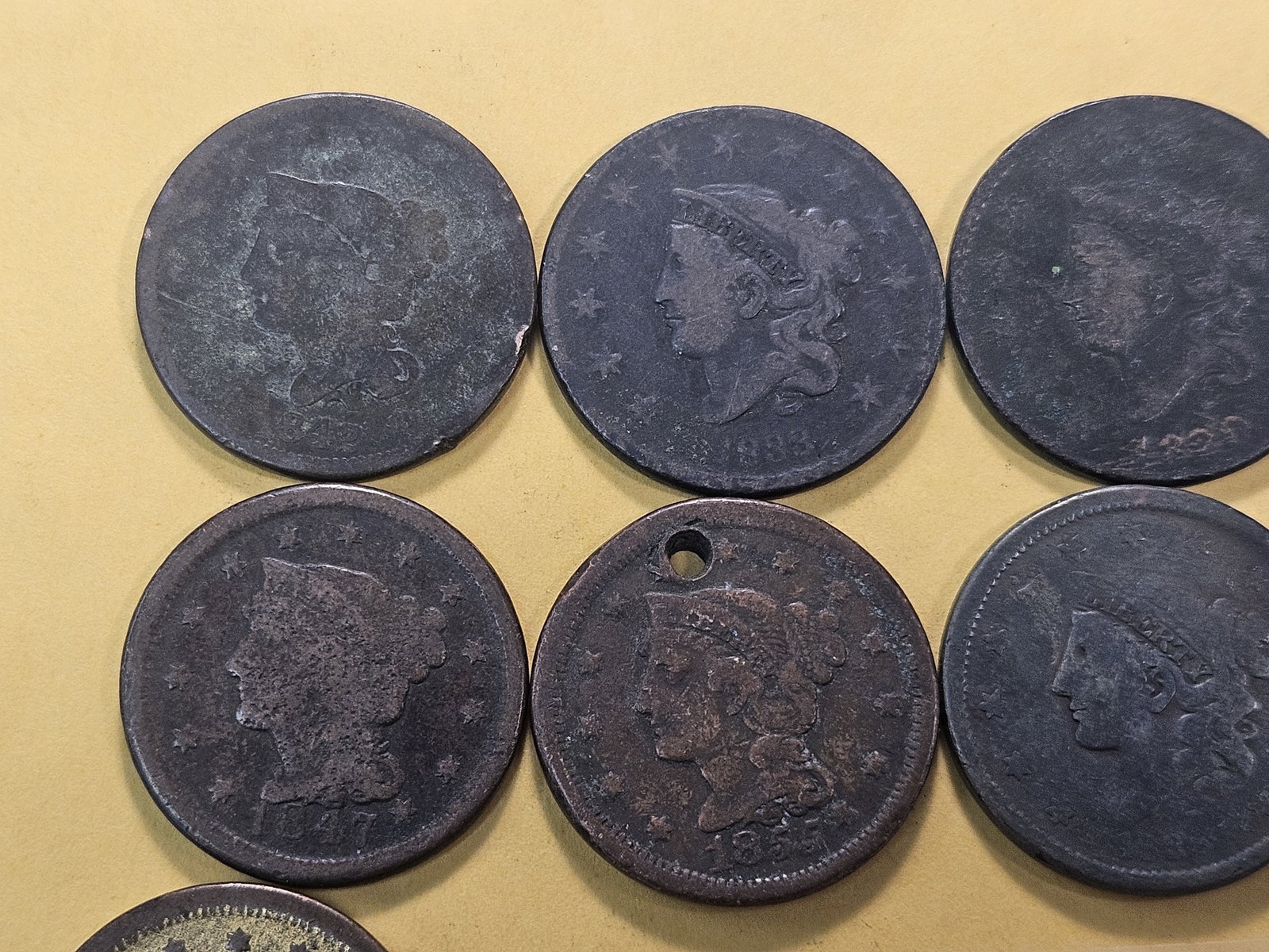 Eleven Mixed Large Cents - 2