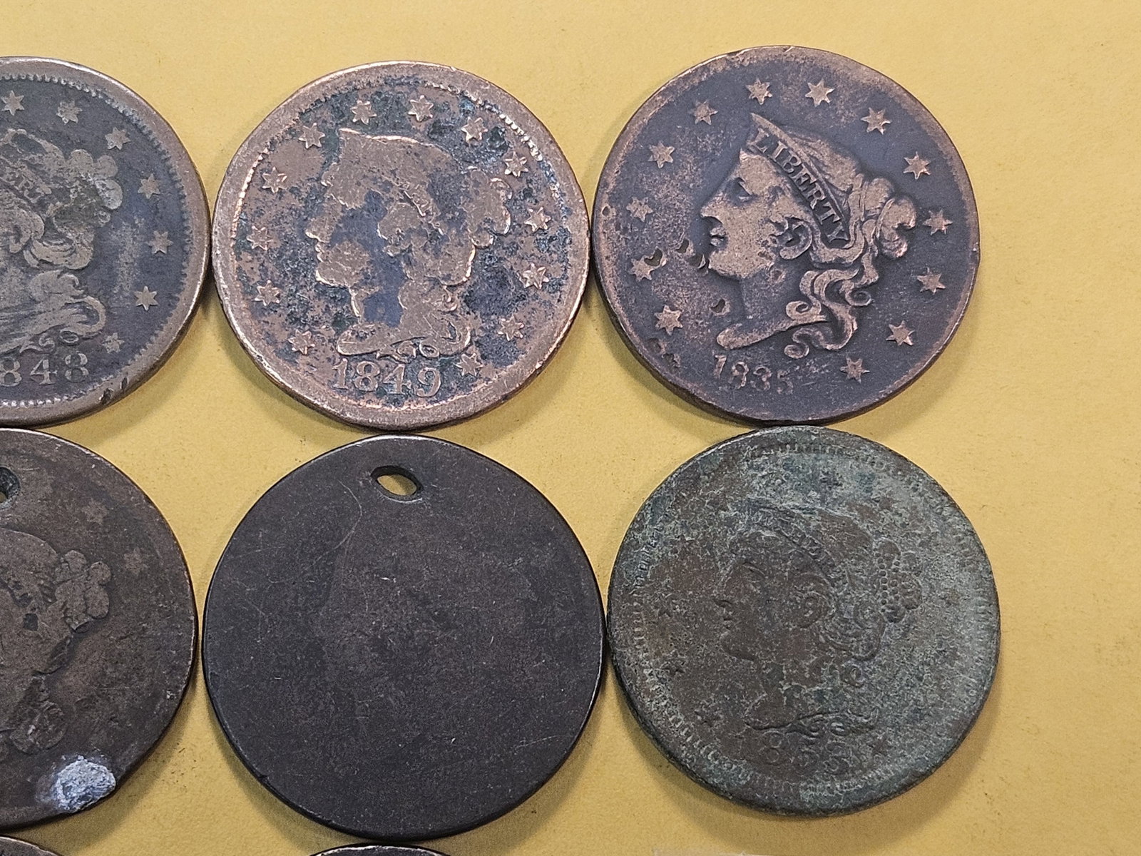 Eleven Mixed Large Cents - 3