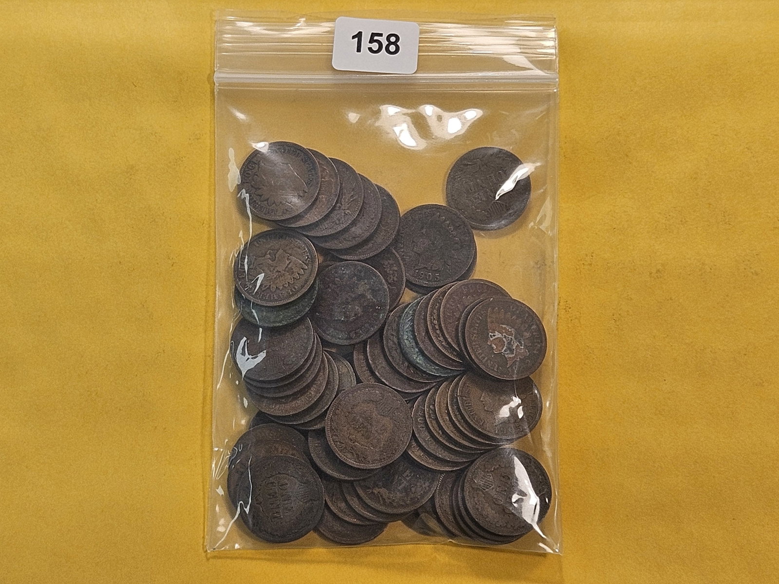 Fifty Assorted Indian Head Cents: Mixed dates and Grades