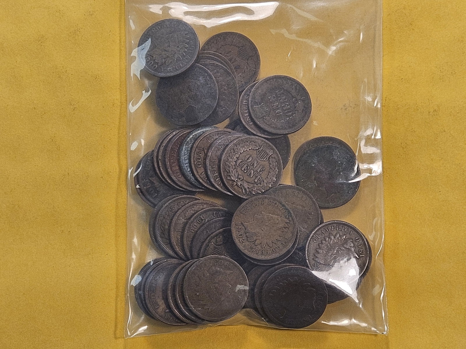 Fifty Assorted Indian Head Cents - 4