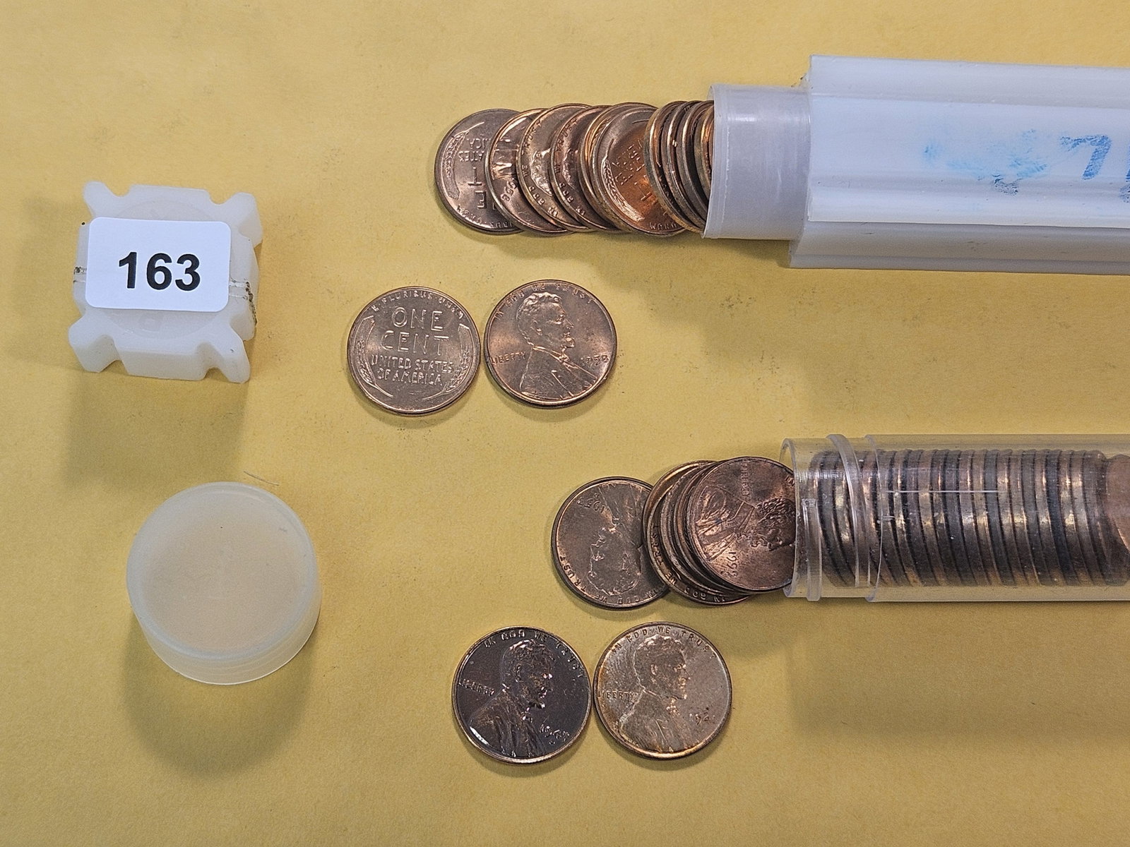Two Mixed Date Partial Rolls of Wheat Cents - 3
