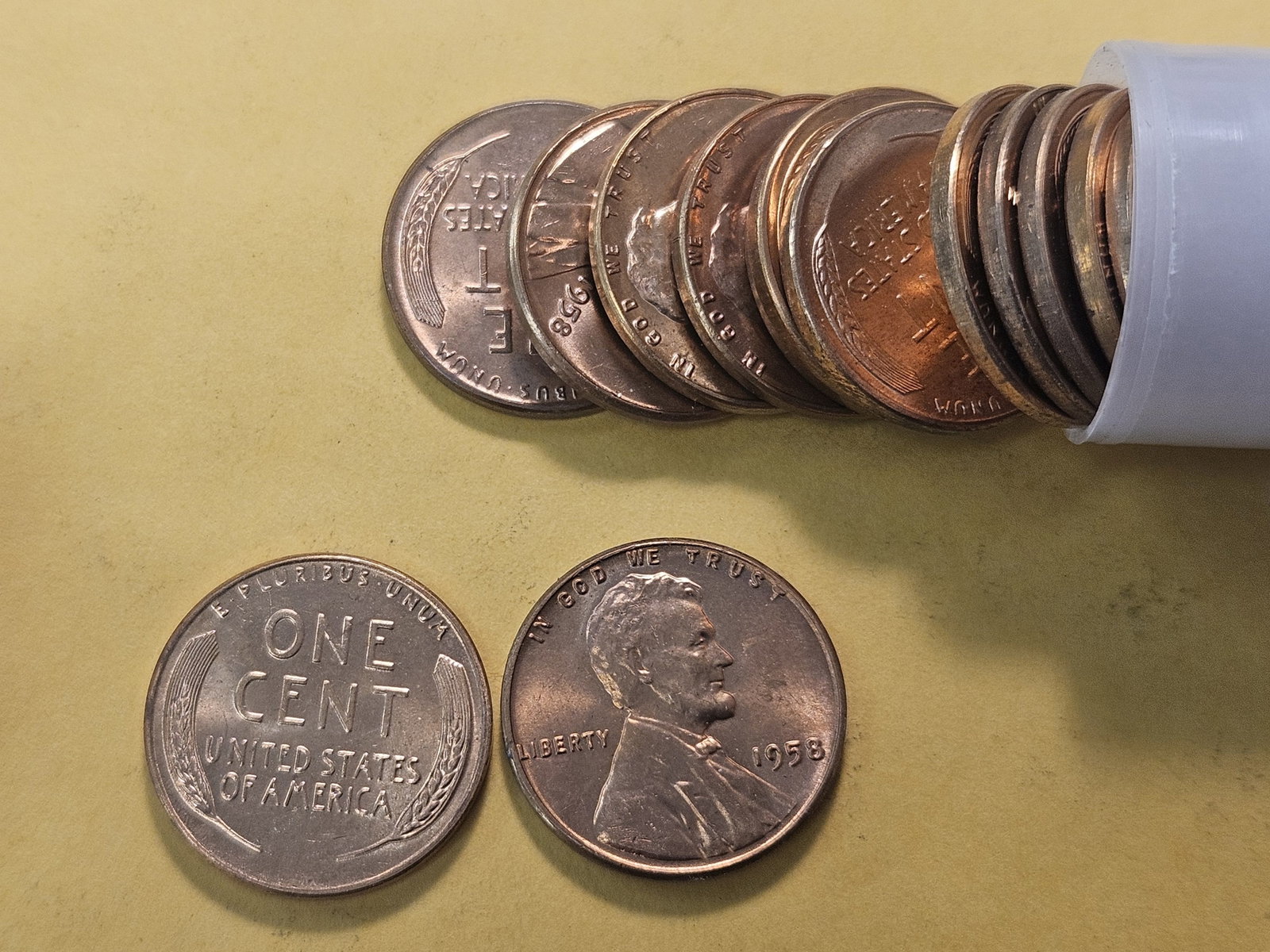 Two Mixed Date Partial Rolls of Wheat Cents - 5
