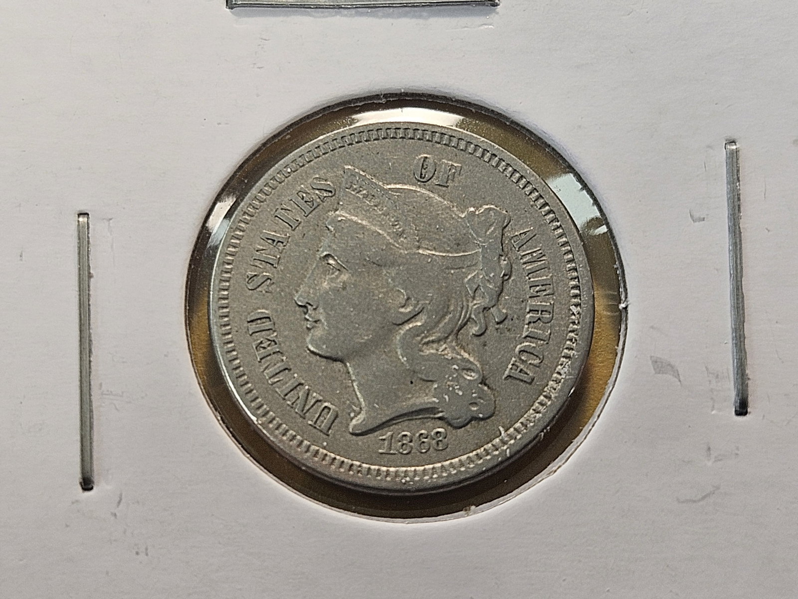 Four Circulated Three Cent Nickels - 4