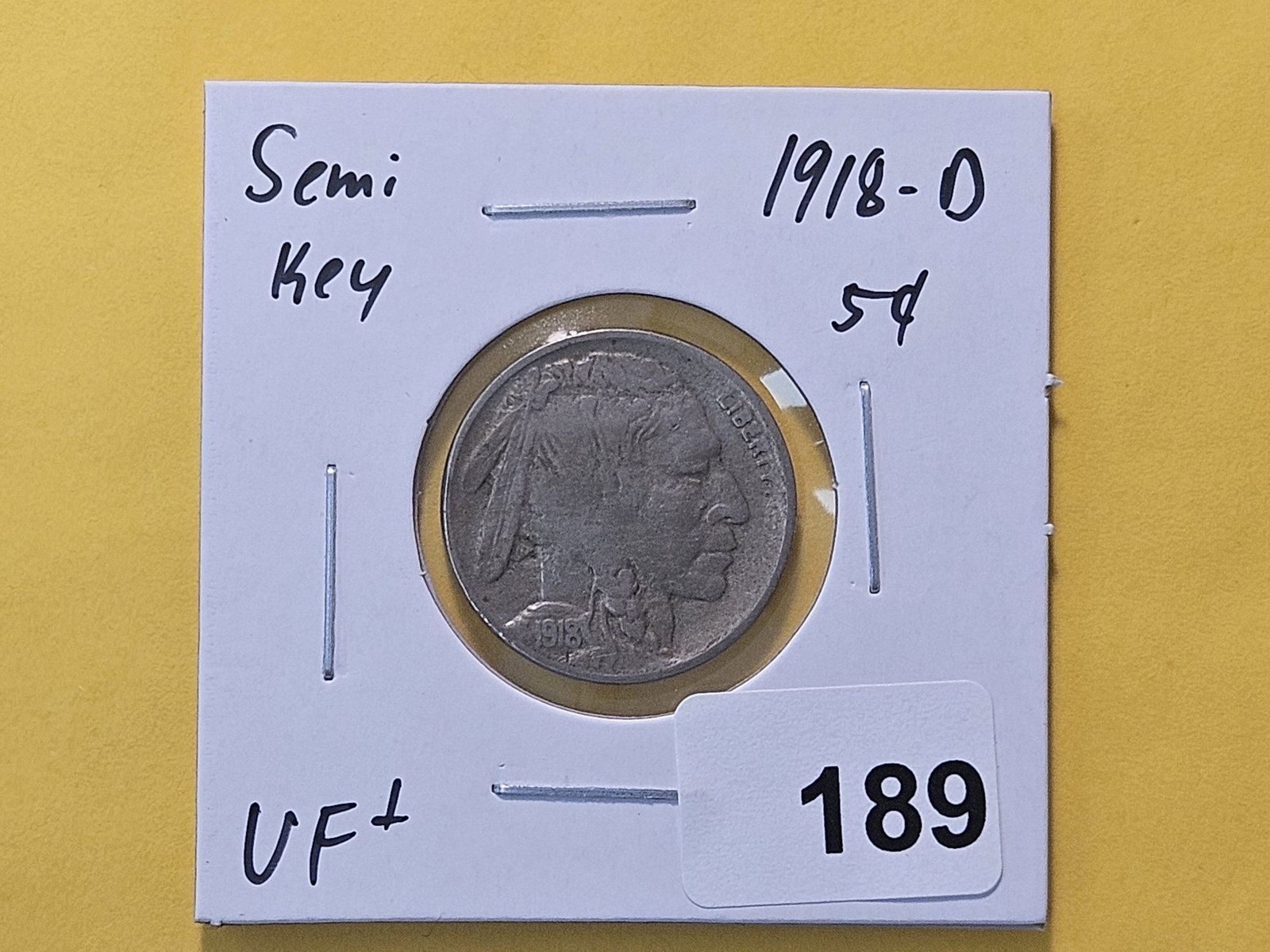 Semi-Key Date 1918-D Buffalo Nickel - 2