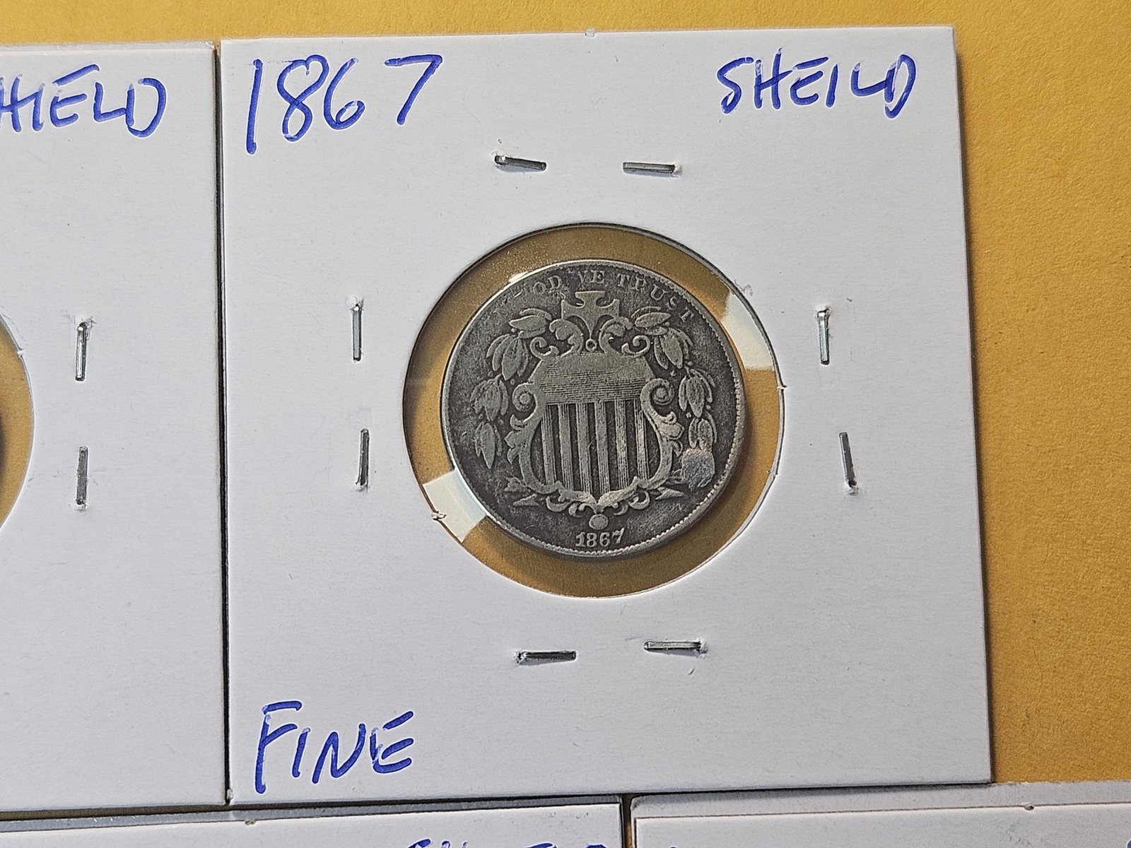 Seven Circulated Shield Nickels - 3