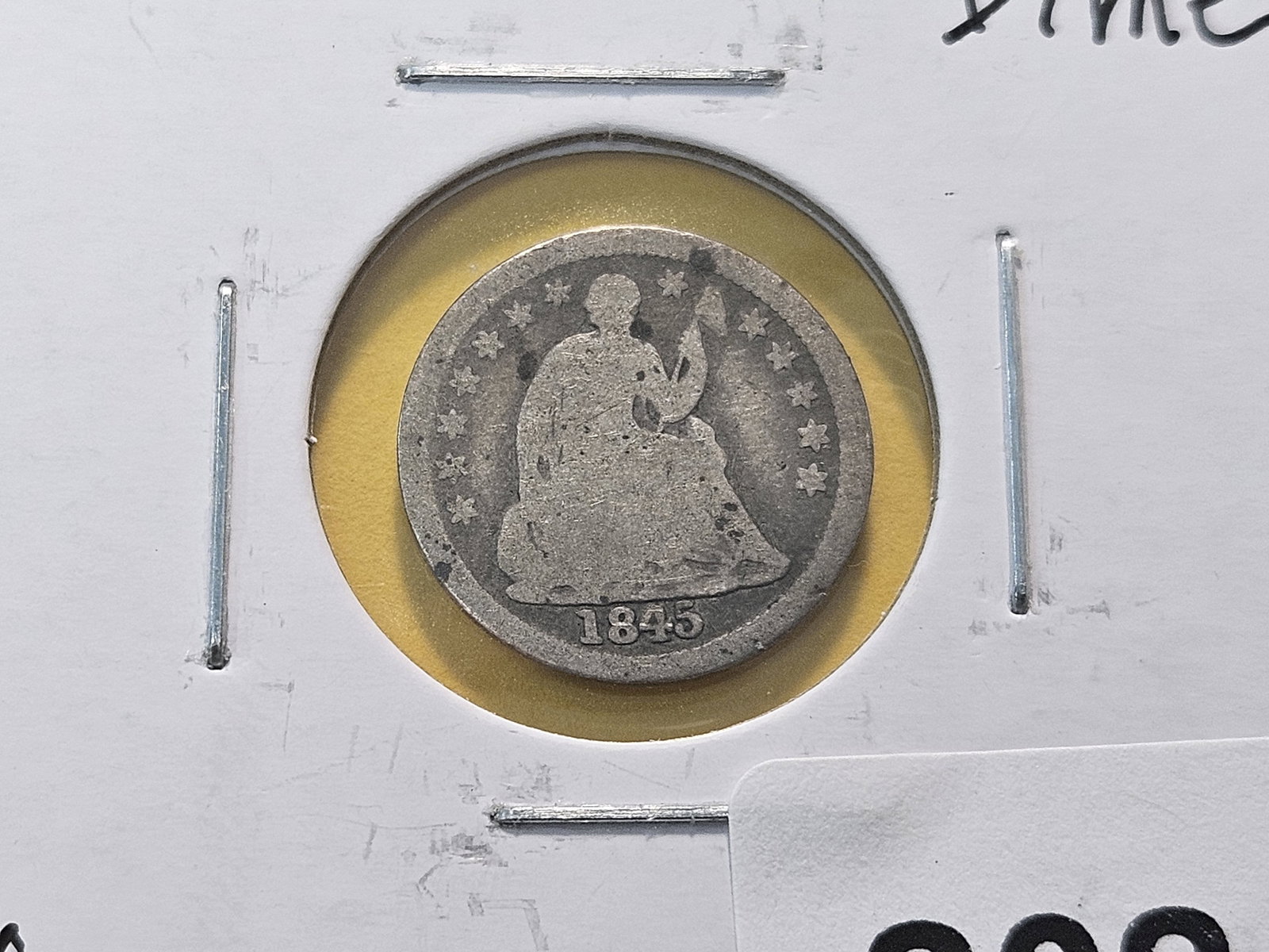 Two Circulated Seated Liberty Silver Half Dimes - 2