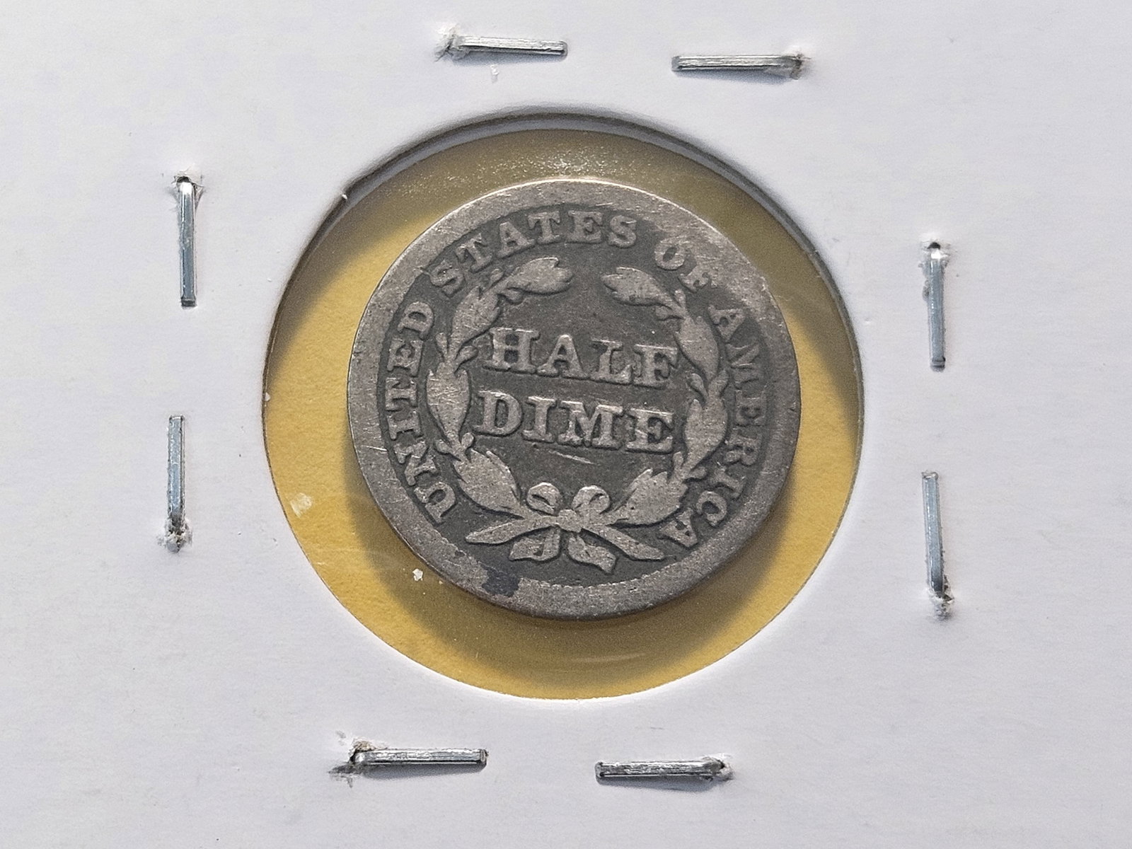 Two Circulated Seated Liberty Silver Half Dimes - 5