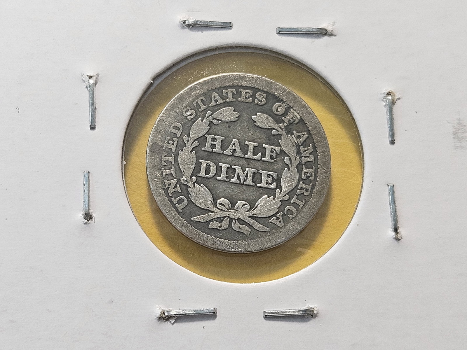 Two Circulated Seated Liberty Silver Half Dimes - 6