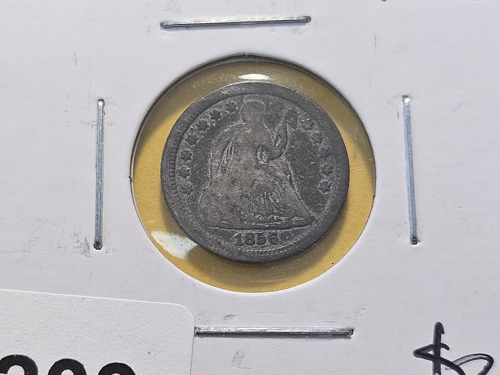 Three Circulated Seated Liberty Silver Half Dimes - 2