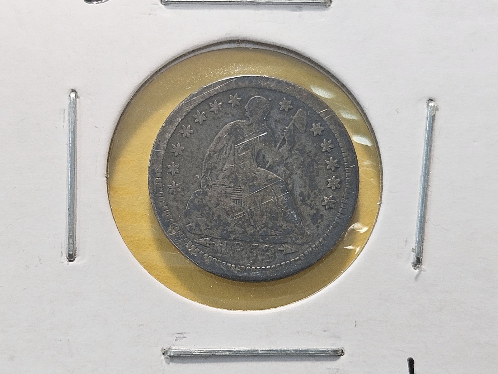 Three Circulated Seated Liberty Silver Half Dimes - 4