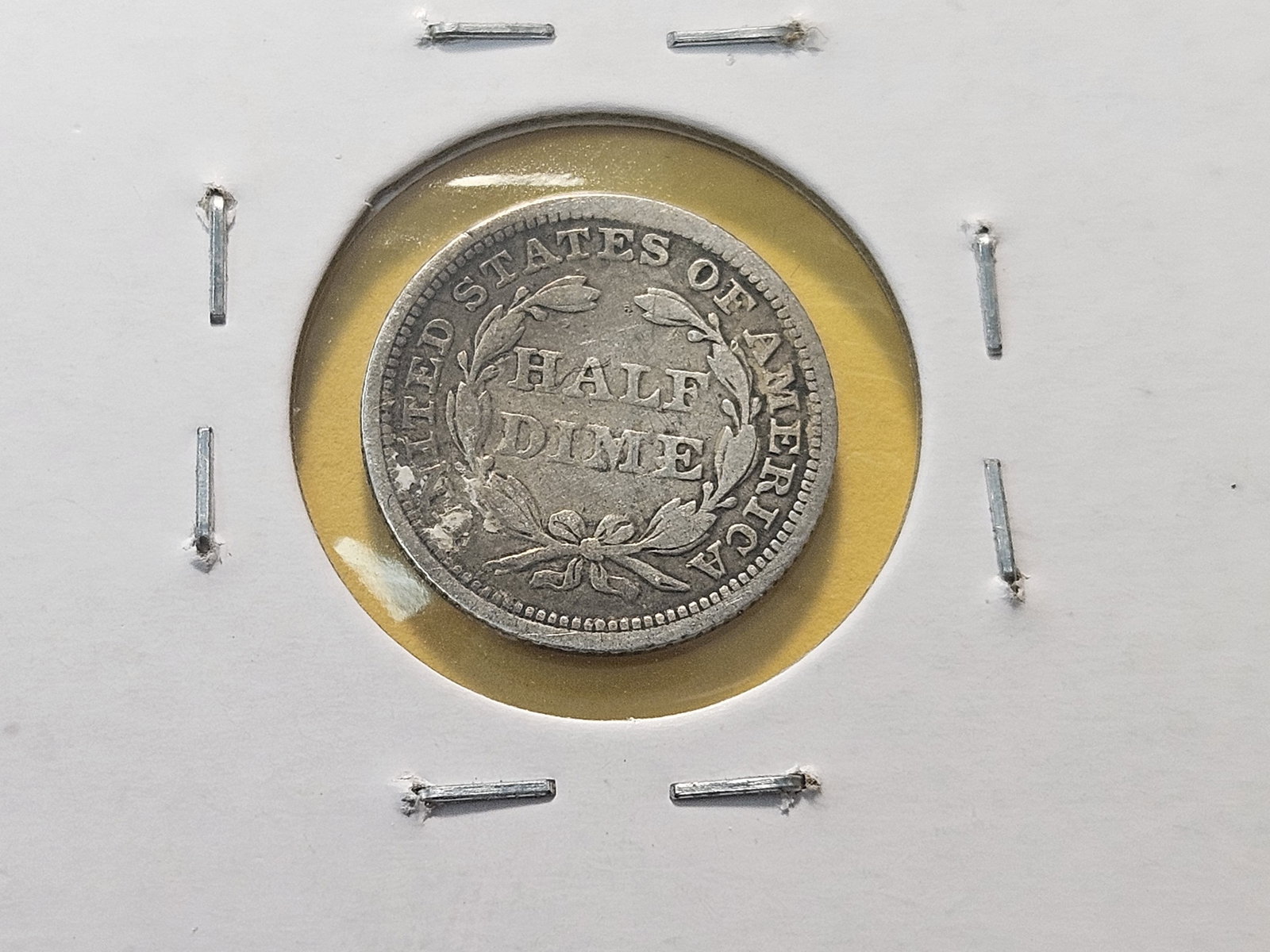 Three Circulated Seated Liberty Silver Half Dimes - 7