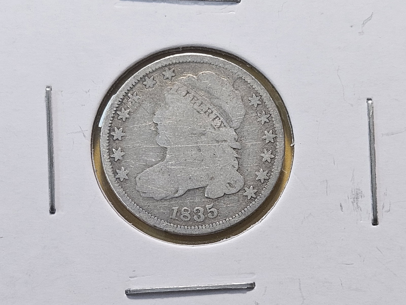 Two Circulated Capped Bust Silver Dimes - 3