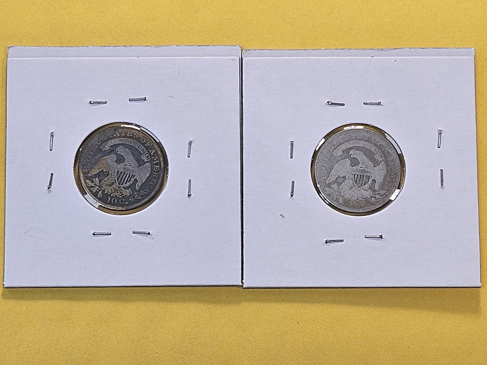 Two Circulated Capped Bust Silver Dimes - 4