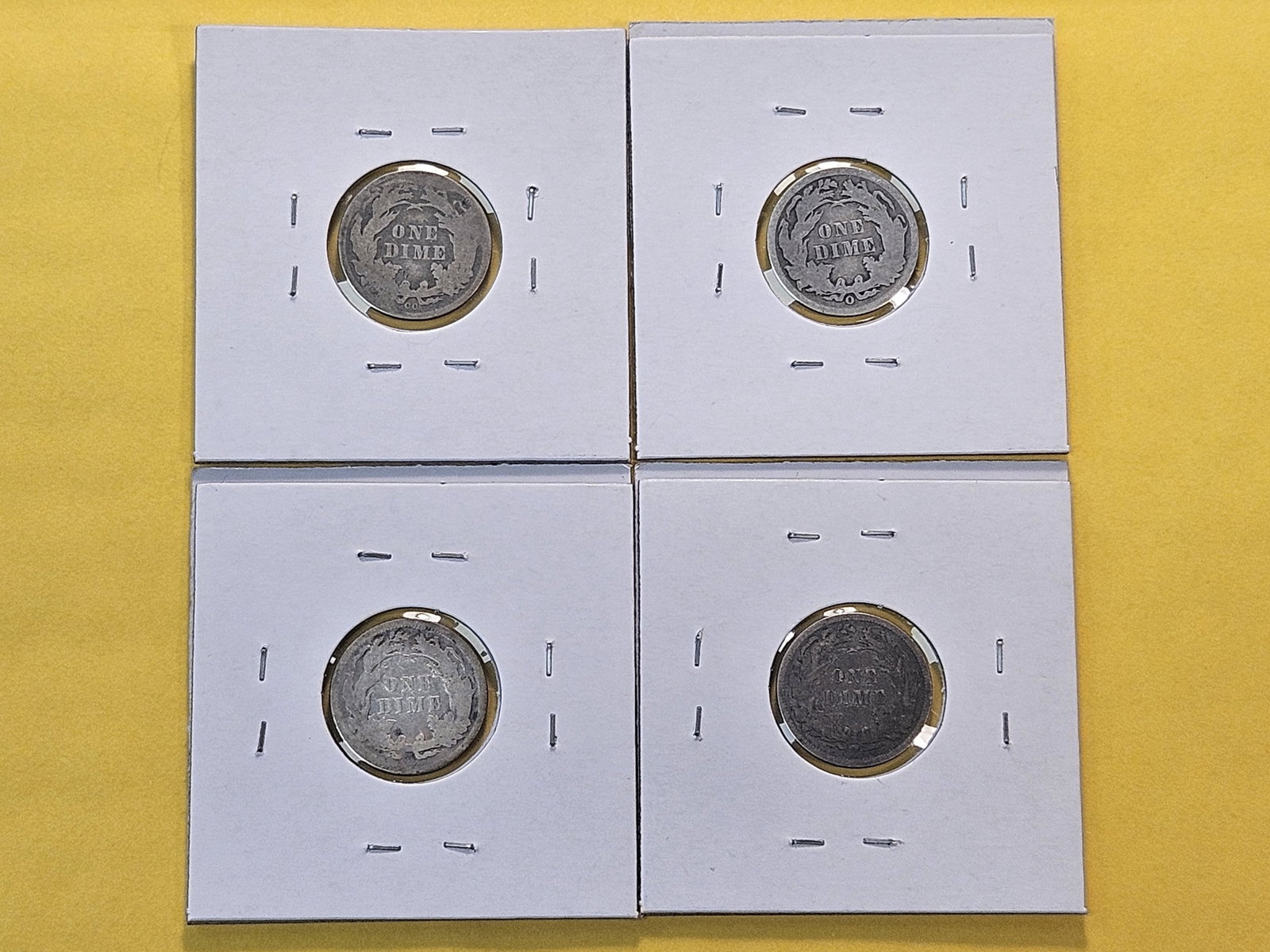 CARSON CITY! Four Seated Liberty Silver Dimes - 6