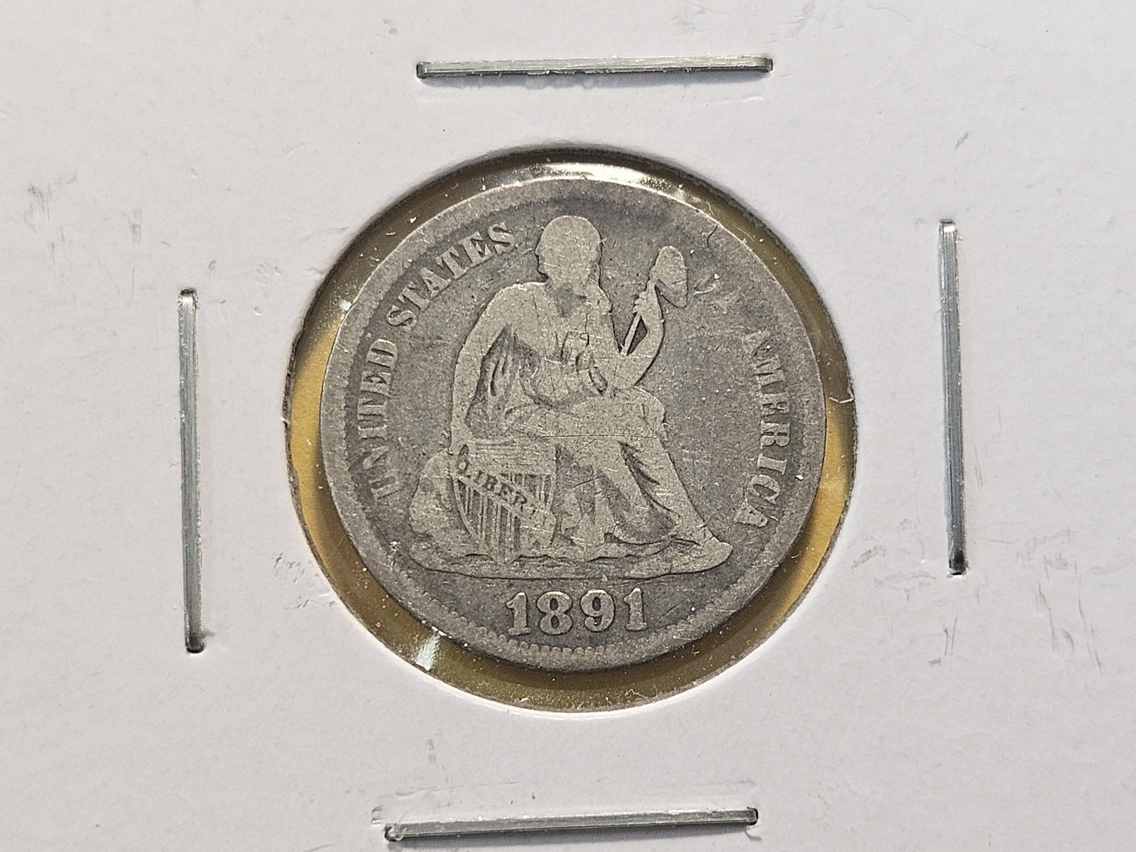 Four Seated Liberty Silver Dimes - 4