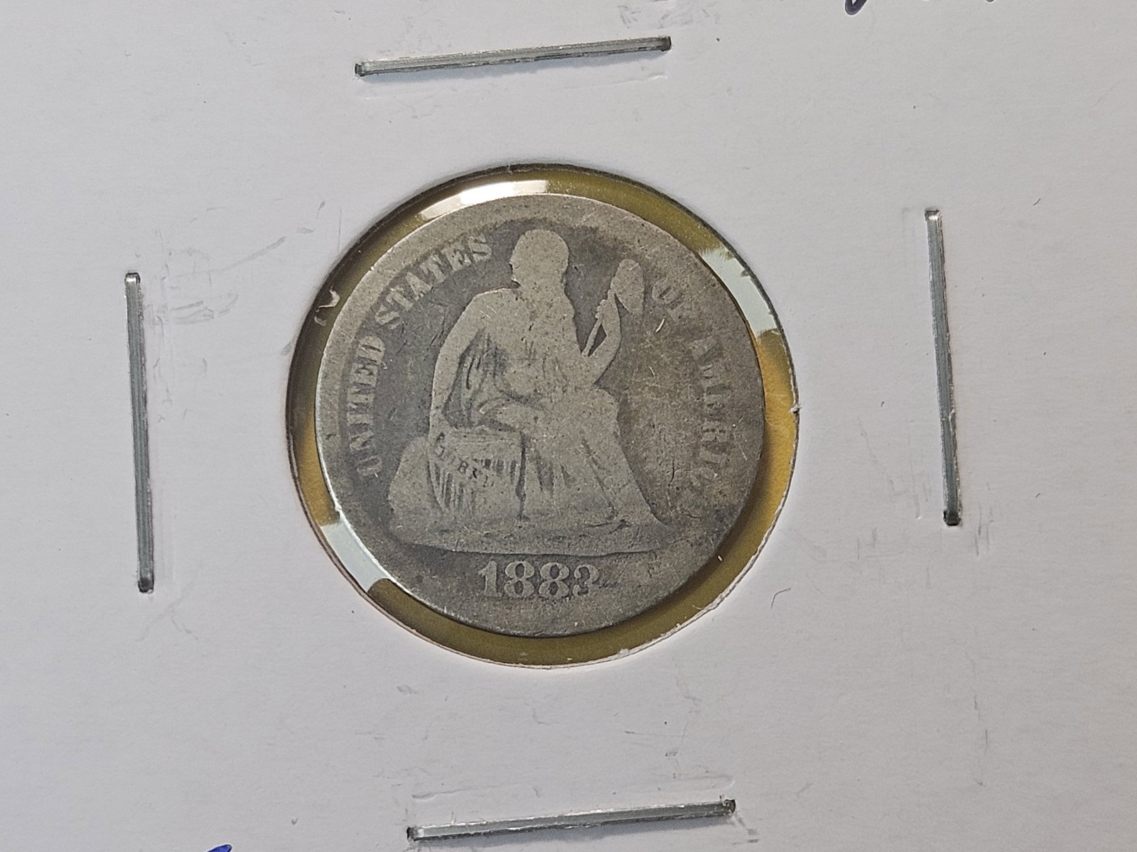 Five Seated Liberty Silver Dimes - 4